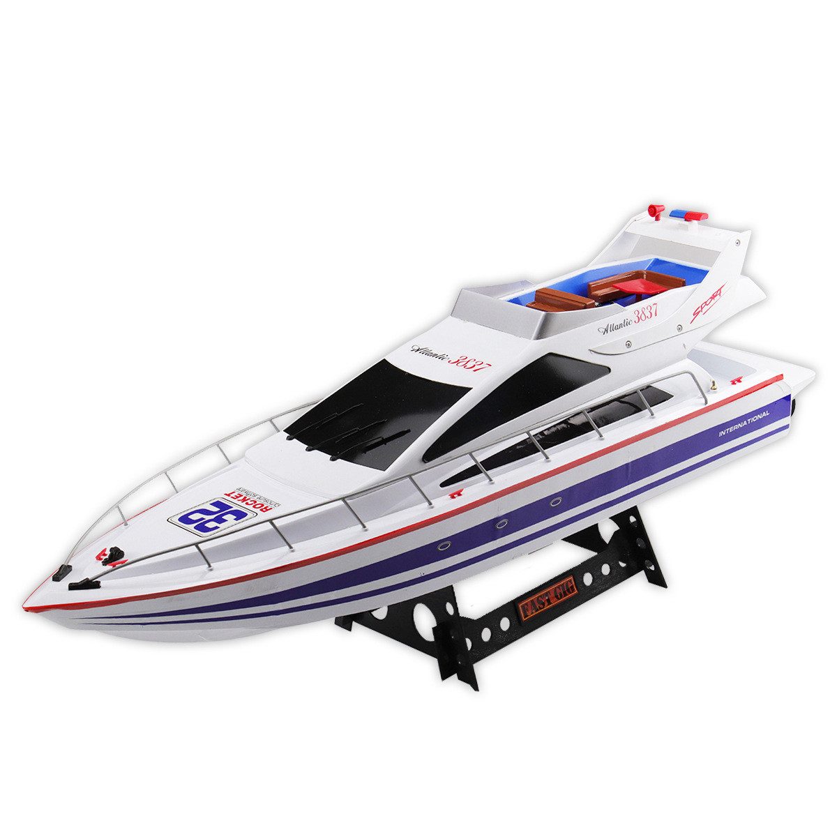 BruKa RC-Boot RC 2,4 Ghz. ATLANTIC YACHT ferngesteuertes Schiff Boot Rennboot RTR