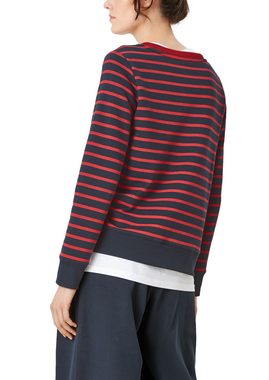 s.Oliver Sweatshirt Sweatshirt mit Streifen Kontrast-Details