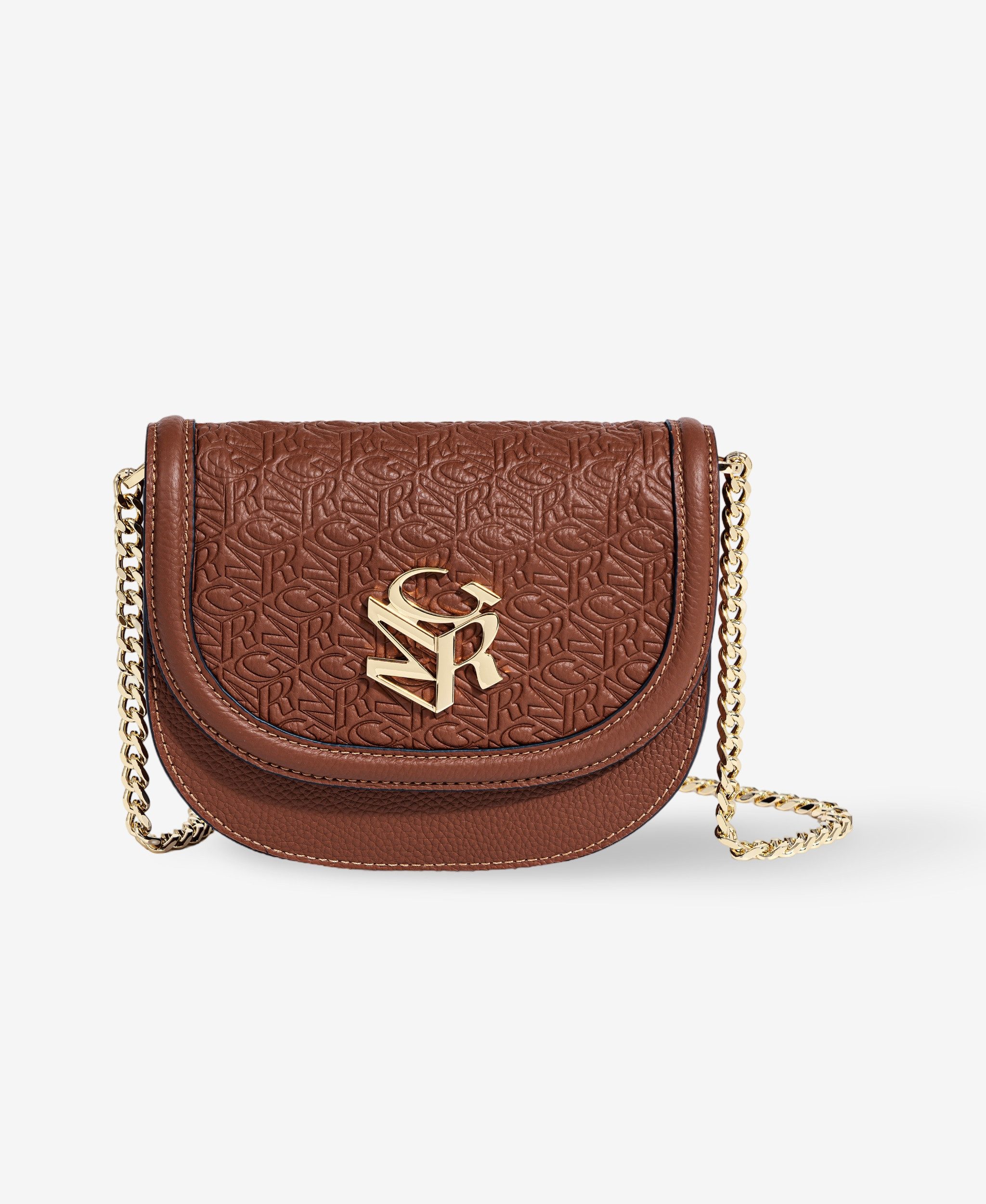 GLAMIRA Handtasche GoAnywhere Braune Umhängetasche (1-tlg), echt Leder, mit geräumigem Hauptfach