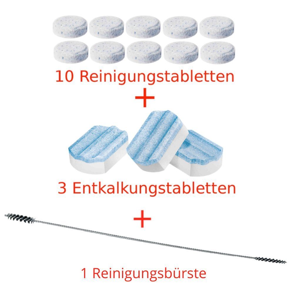 SIEMENS Reiniger TZ80001 + Entkalker TZ80002 + Spezial-Bürste Pflegeset (Spar-Set, [- 1× TZ80001A, 1× TZ80002A & Spezial‑Reinigungsbürste Spar‑Set für Reinigung, Entkalkung & Pflege von Kaffeevollautomaten)