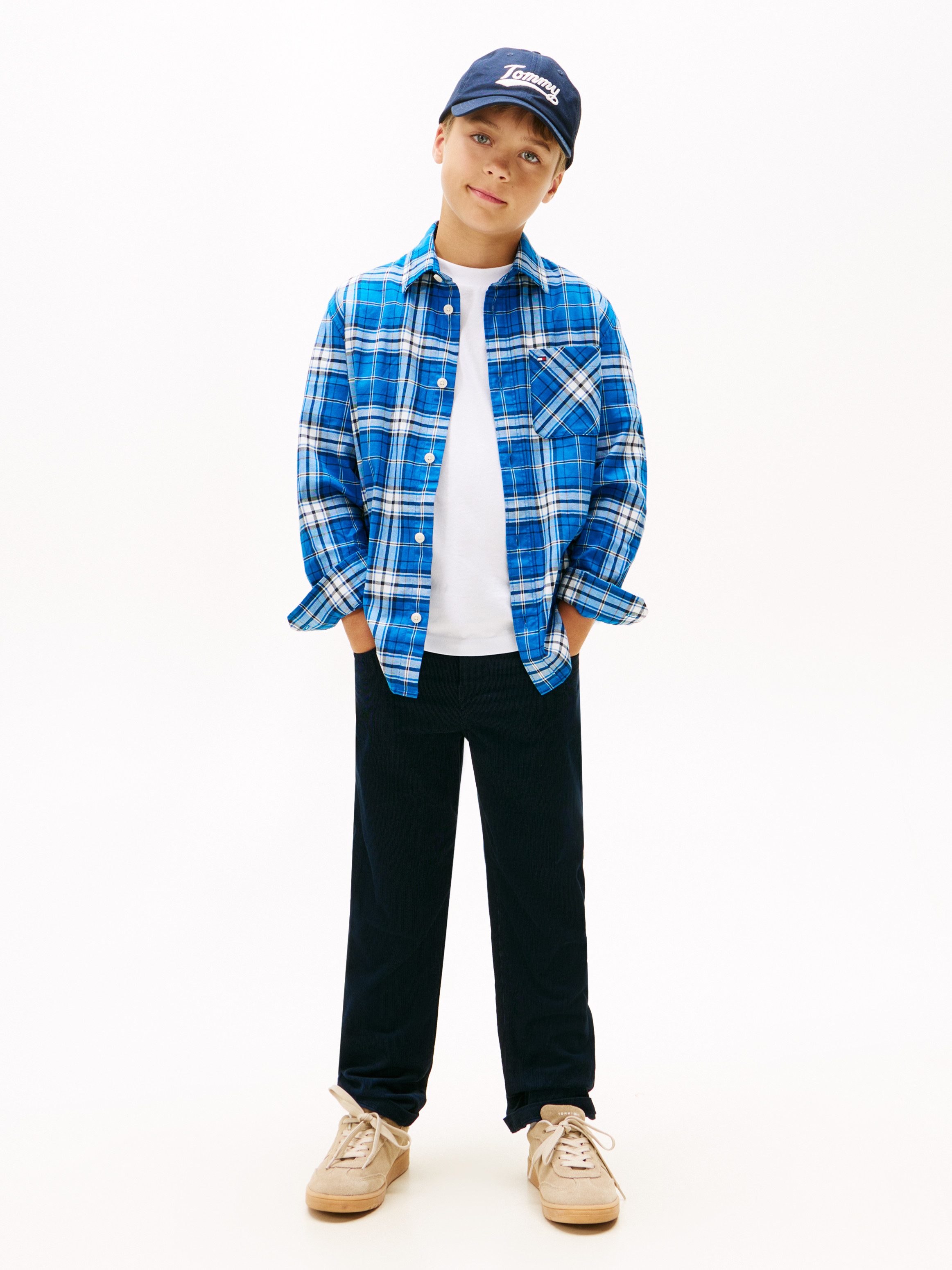 Tommy Hilfiger Langarmhemd TOMMY GRAPHIC CHECK SHIRT Kinder bis 16 Jahre, Druck