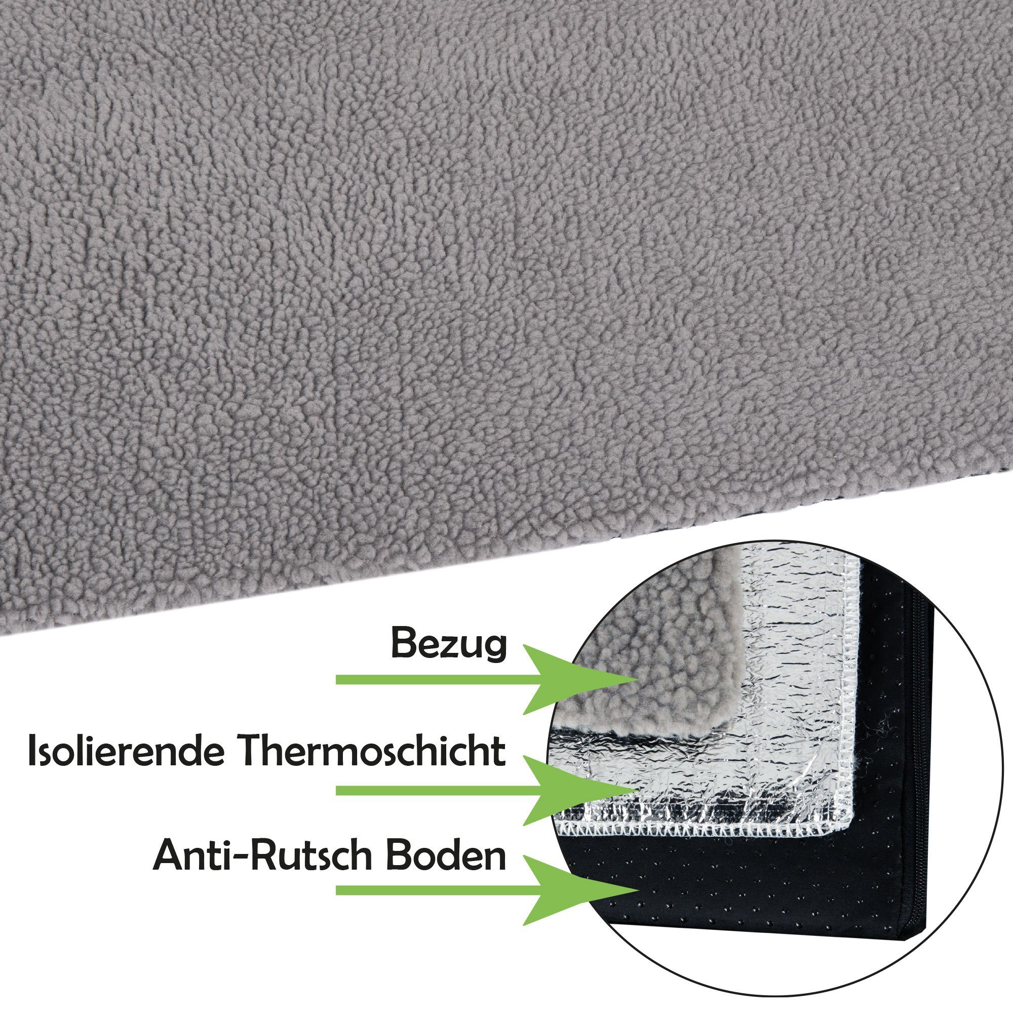 Bestlivings Tierdecke Selbstheizende Thermodecke, aus Polyester, für Katzen & Hunde mit Reißverschluss, thermoisolierend – Bild 4 von 5