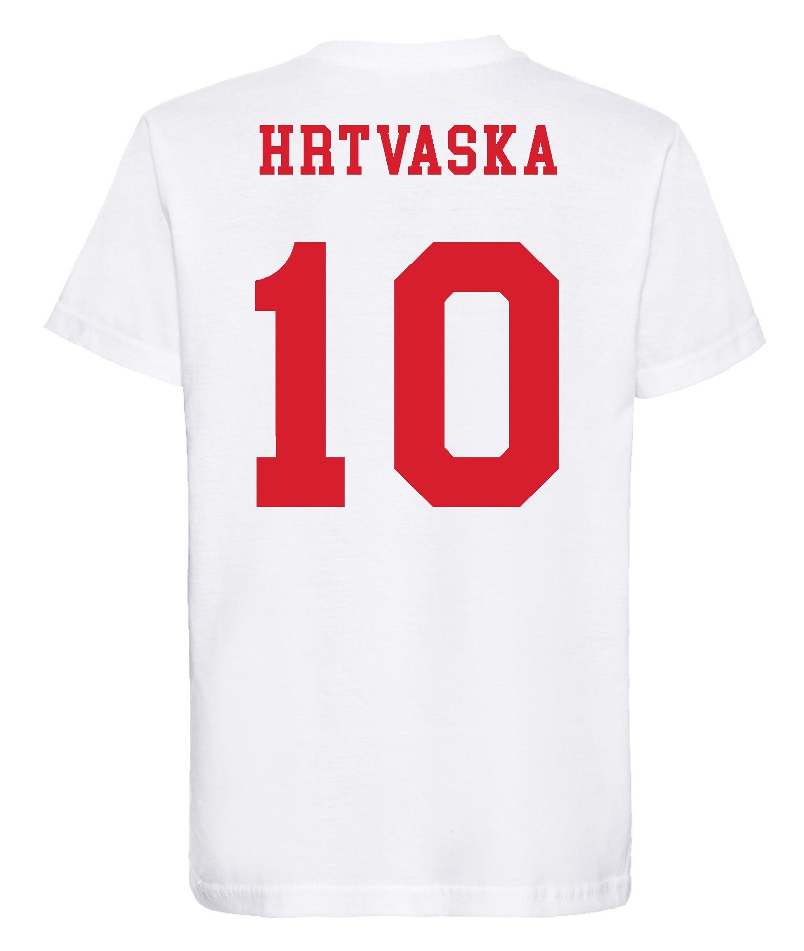 Youth Designz mit Weiß im Fußball T-Shirt Kinder Look Kroatien trendigem Motiv Trikot T-Shirt