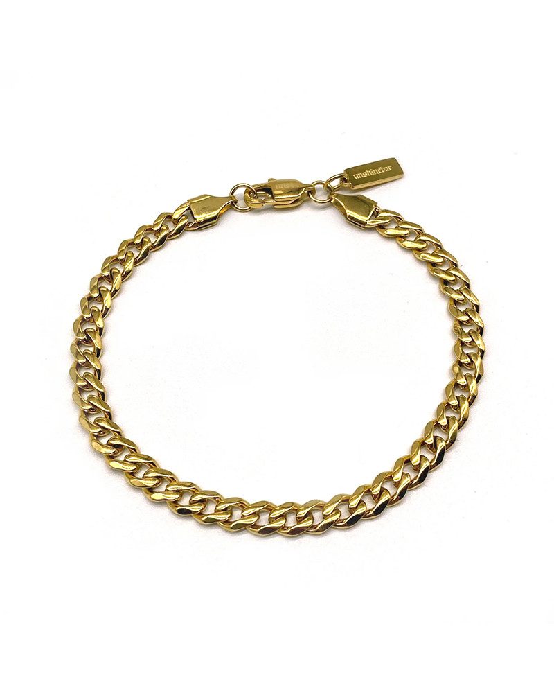 UNSHINEBAR Armband Minimalistisches Cuban Armband in Gold für Herren und Damen Streetwear