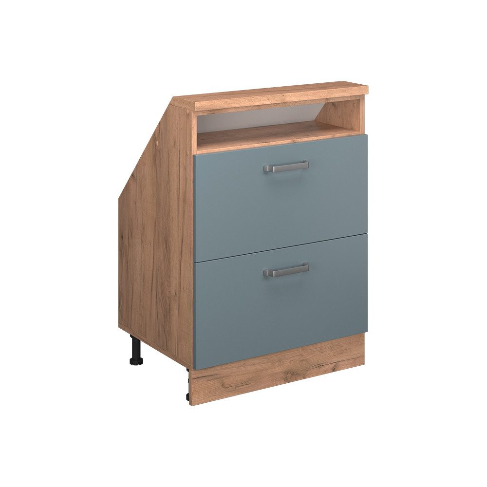 Vicco Unterschrank R-Line, Blau-Grau/Goldkraft Eiche, 60 günstig online kaufen