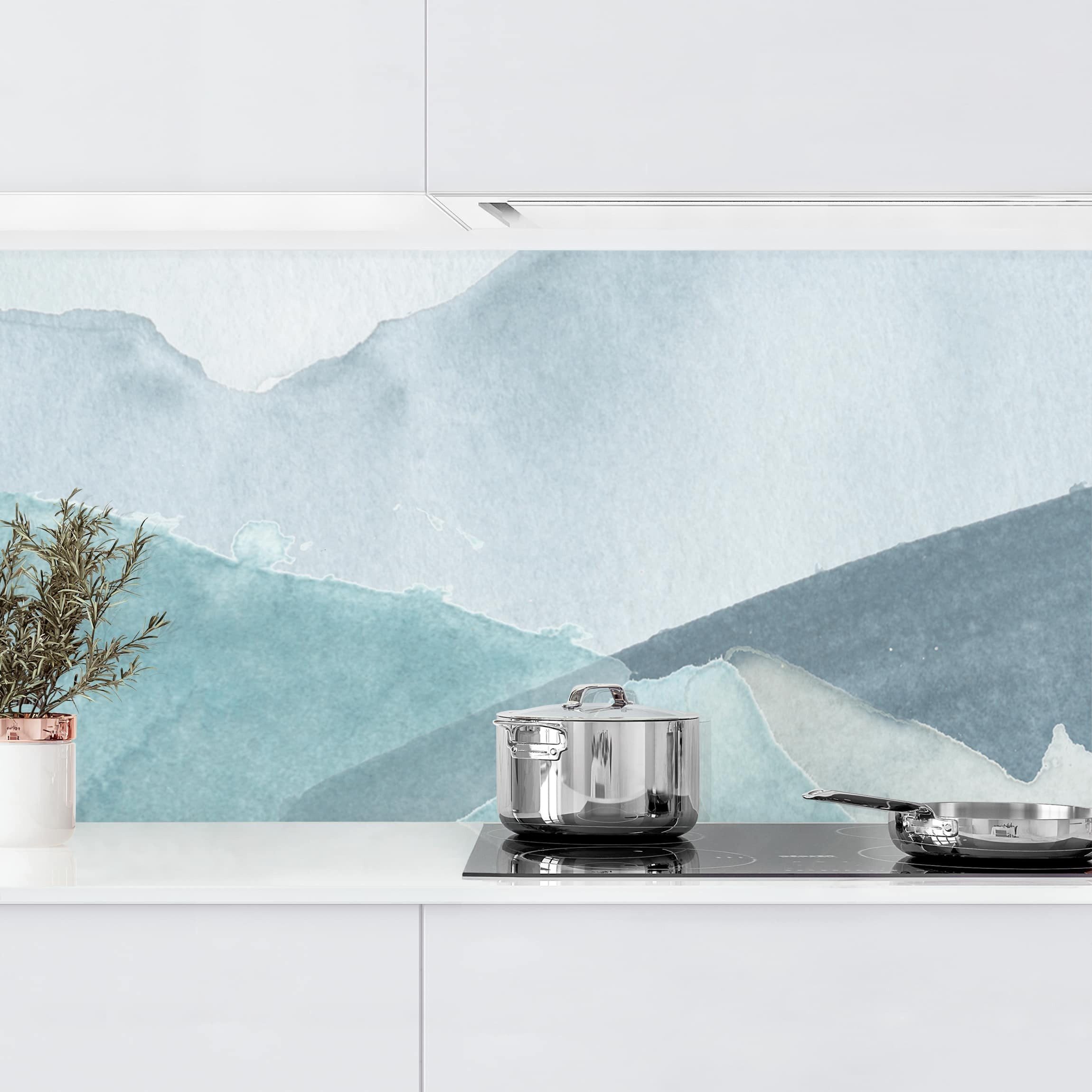 Küchenrückwand selbstklebend blau originell Abstrakt