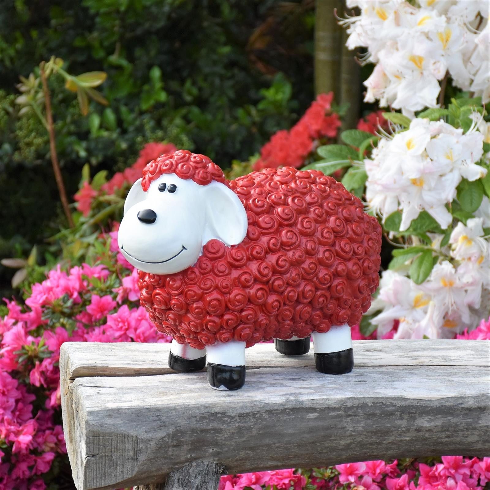 Geschenkestadl Gartenfigur Bunte Schafe viele Farben günstig online kaufen