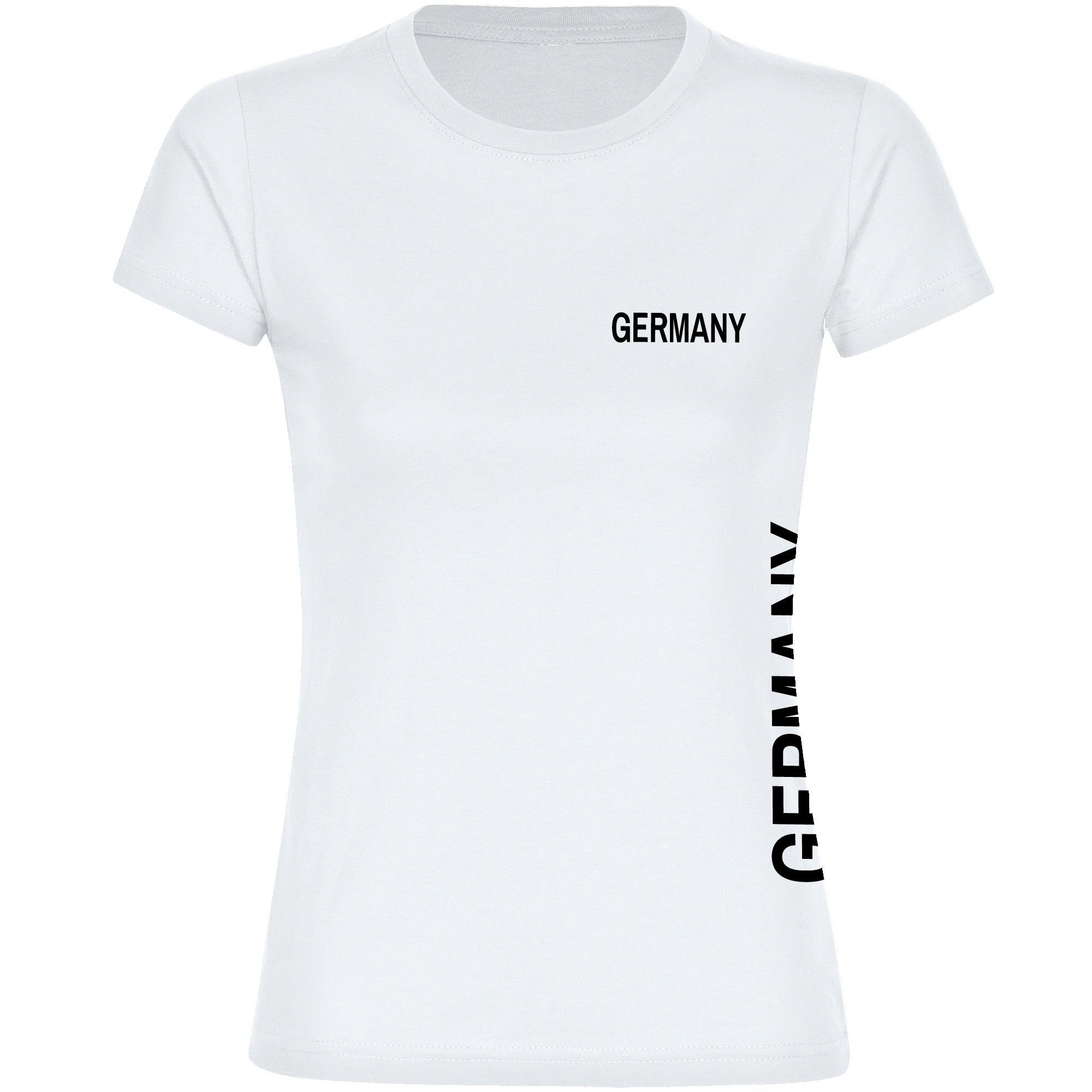 multifanshop T-Shirt Damen Germany - Brust & Seite - Frauen