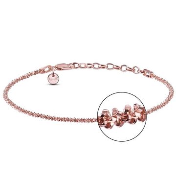 iz-el Armband Armband strukturiert Roségold, Armkette 925 filigranes Schmuckstück, 925 Sterling Silber