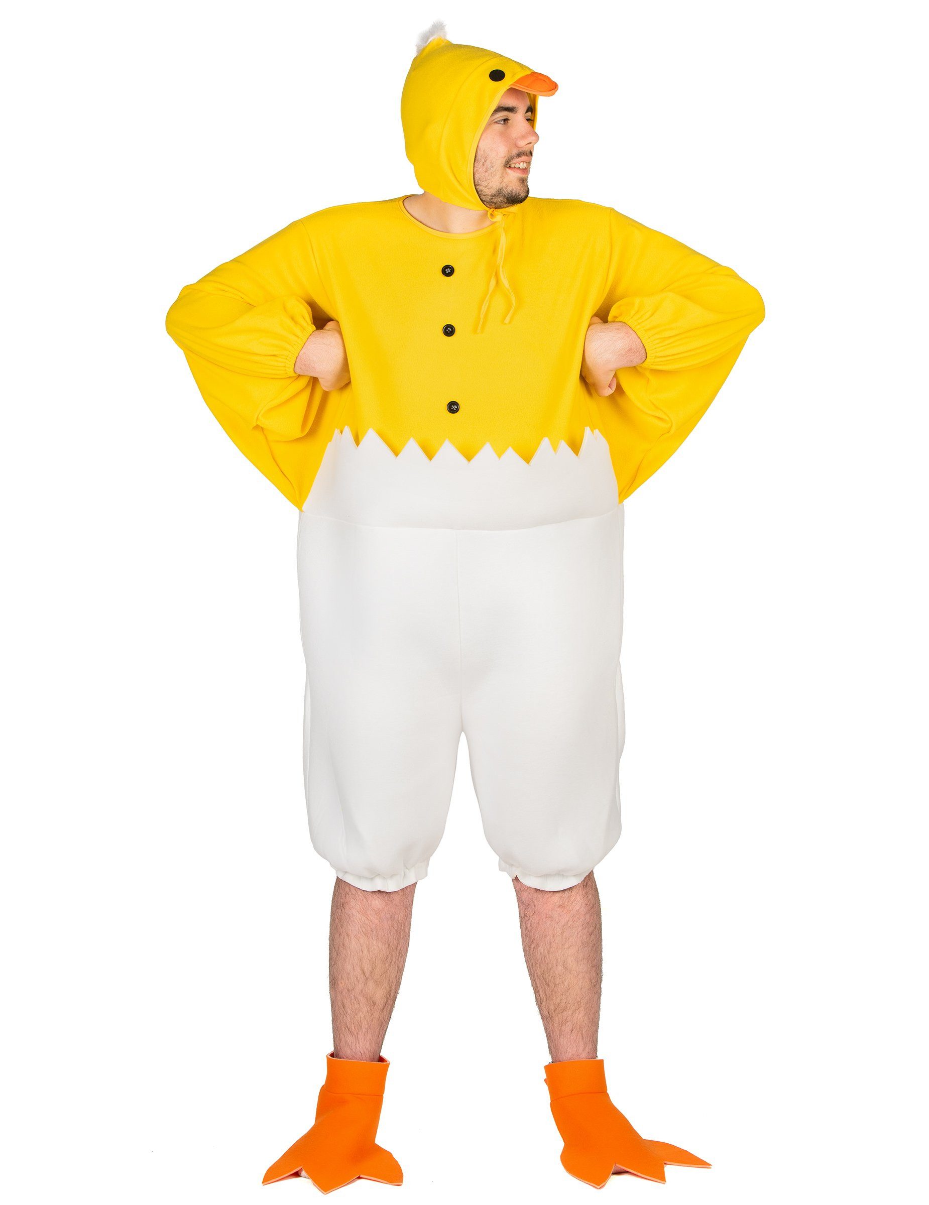 JADEO Kostüm Küken Unisex-Kostüm Huhn gelb-weiss