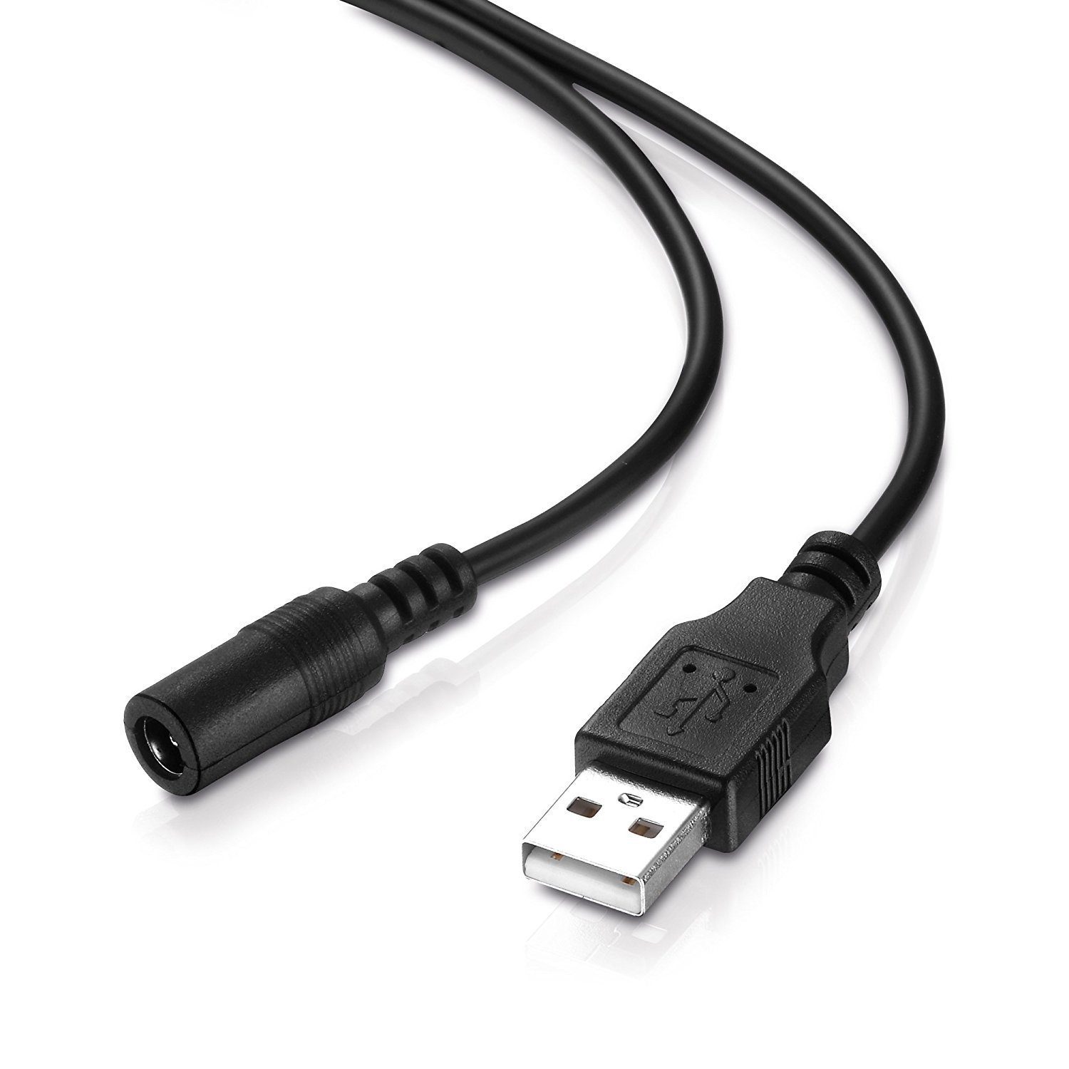 conecto Lade-Kabel USB-Stecker Typ A auf DC-Hohlstecker-Buchse (5,5 x 2,5 mm, USB-Kabel