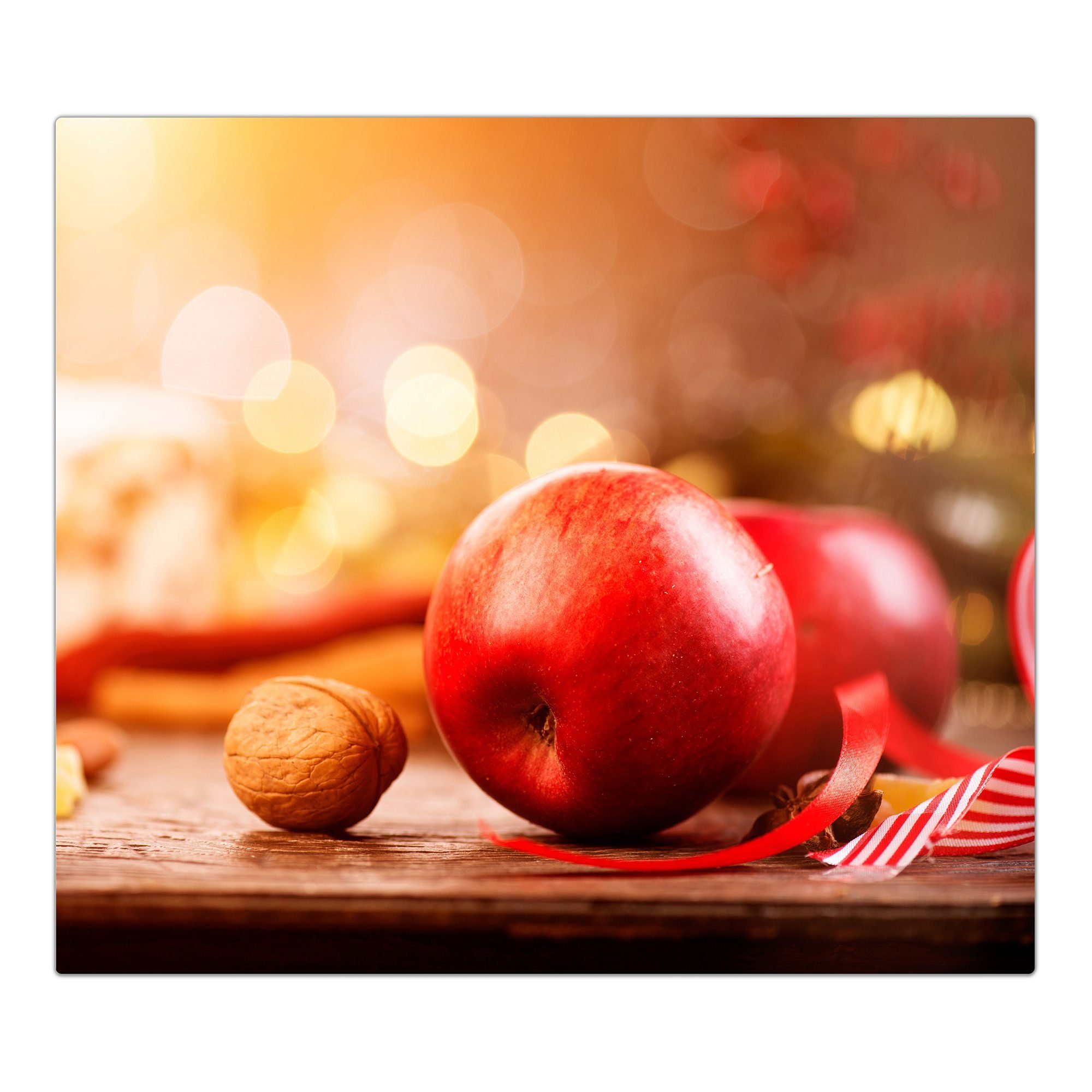 Herd-Abdeckplatte Äpfel tlg) (1 Spritzschutz um Primedeco aus Herdabdeckplatte Glas, Weihnachten, Glas