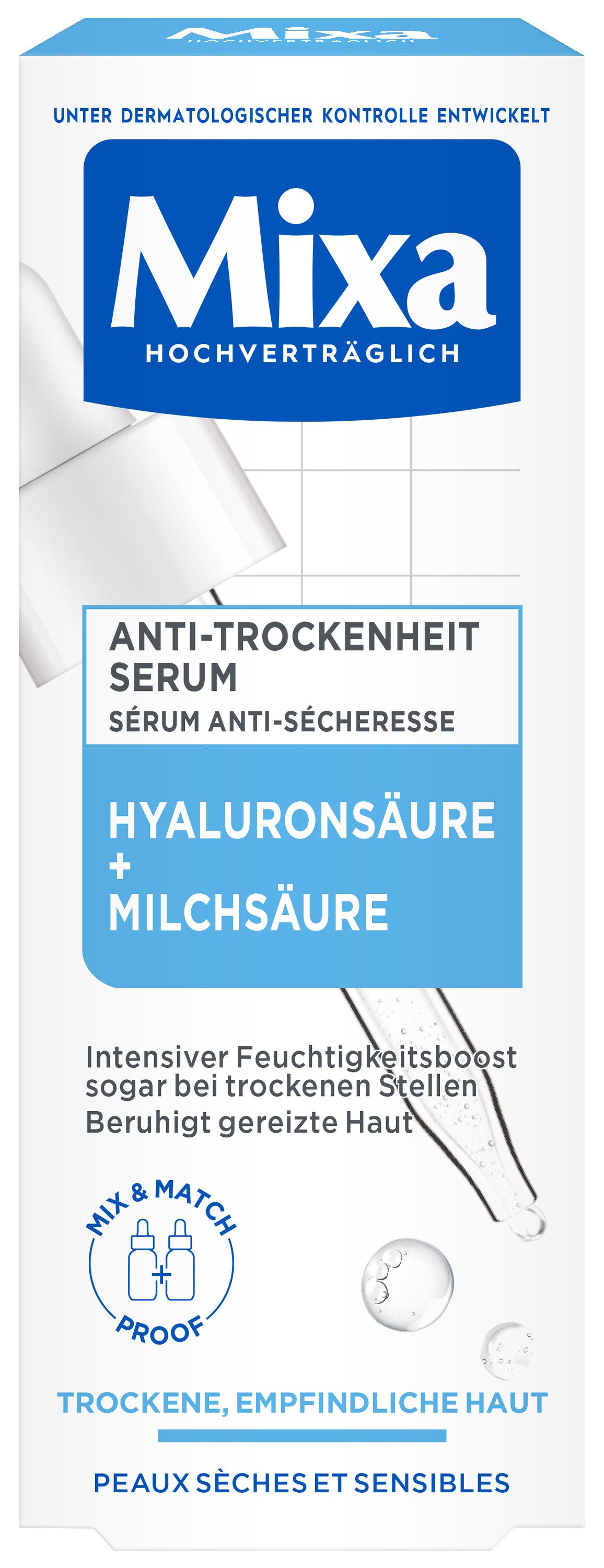 Mixa Gesichtsserum Mixa Anti-Trockenheit Serum, für trockene und empfindliche Haut, feuchtigkeitsspendend