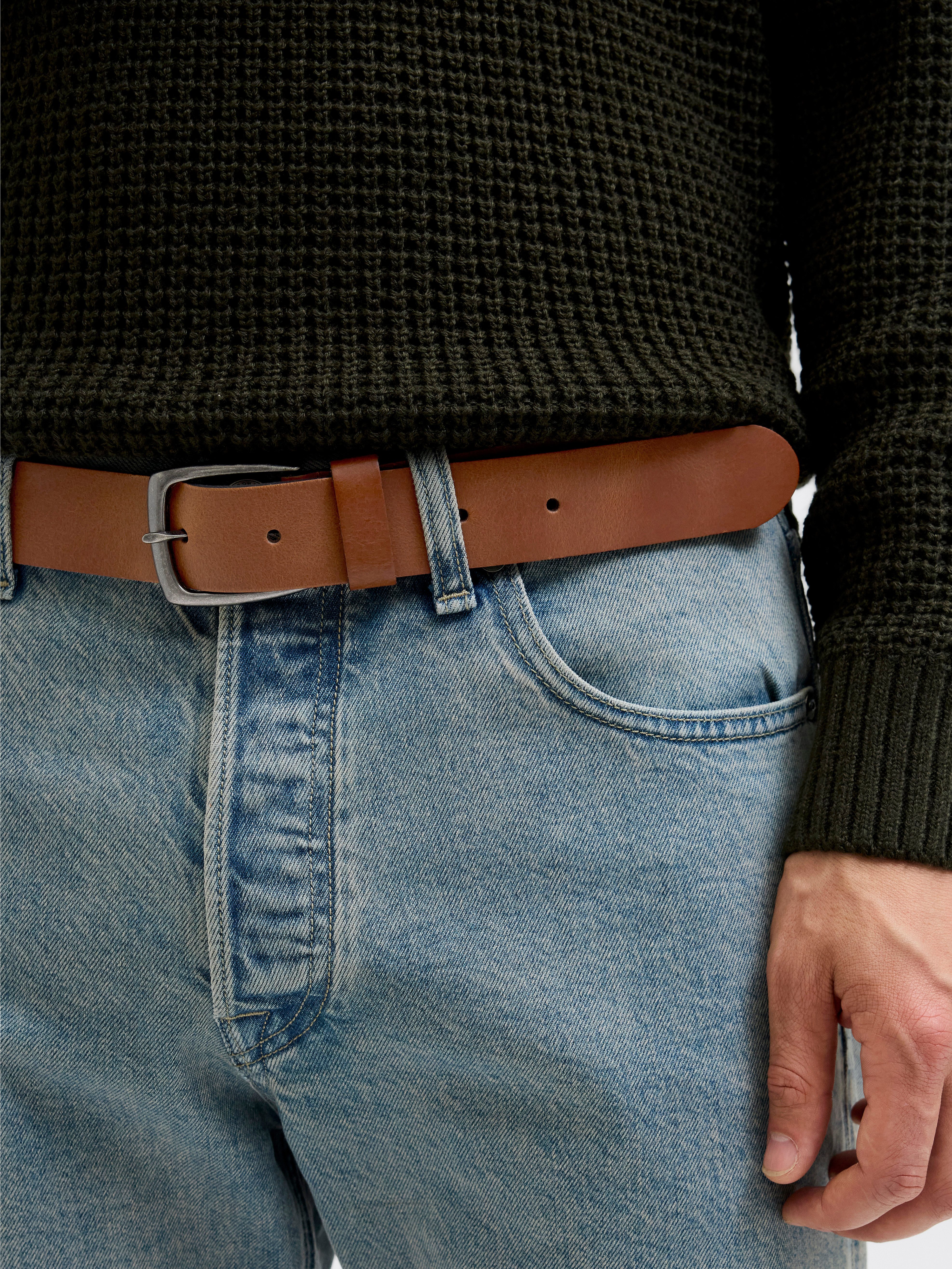 Jack & Jones Ledergürtel JACMICHAEL LEATHER günstig online kaufen