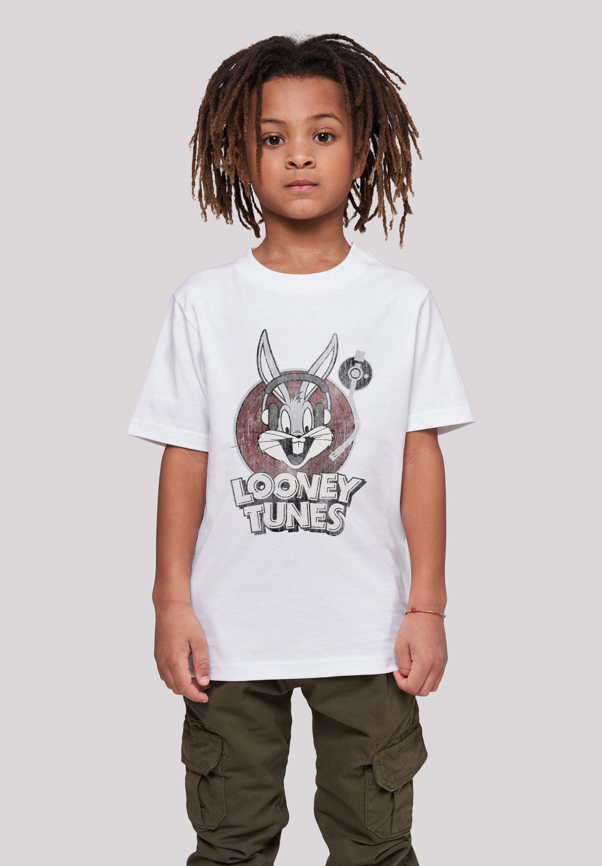 F4NT4STIC T-Shirt T-Shirt 'Looney Tunes Bugs Bunny' Unisex Kinder,Premium Merch,Jungen,Mädchen,Bedruckt weiß