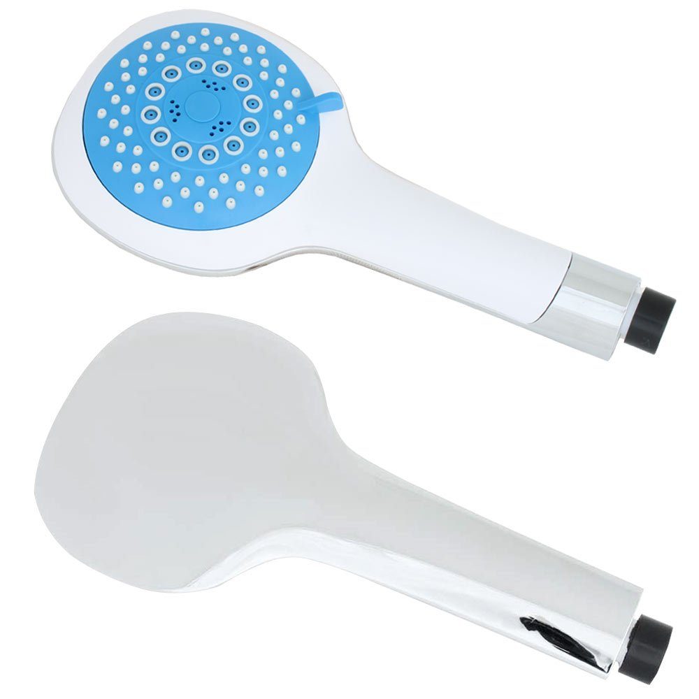 Sanlingo Handbrause Handbrause 5fach verstellbar mit 120 mm Durchmesser Blau Weiß Chrome