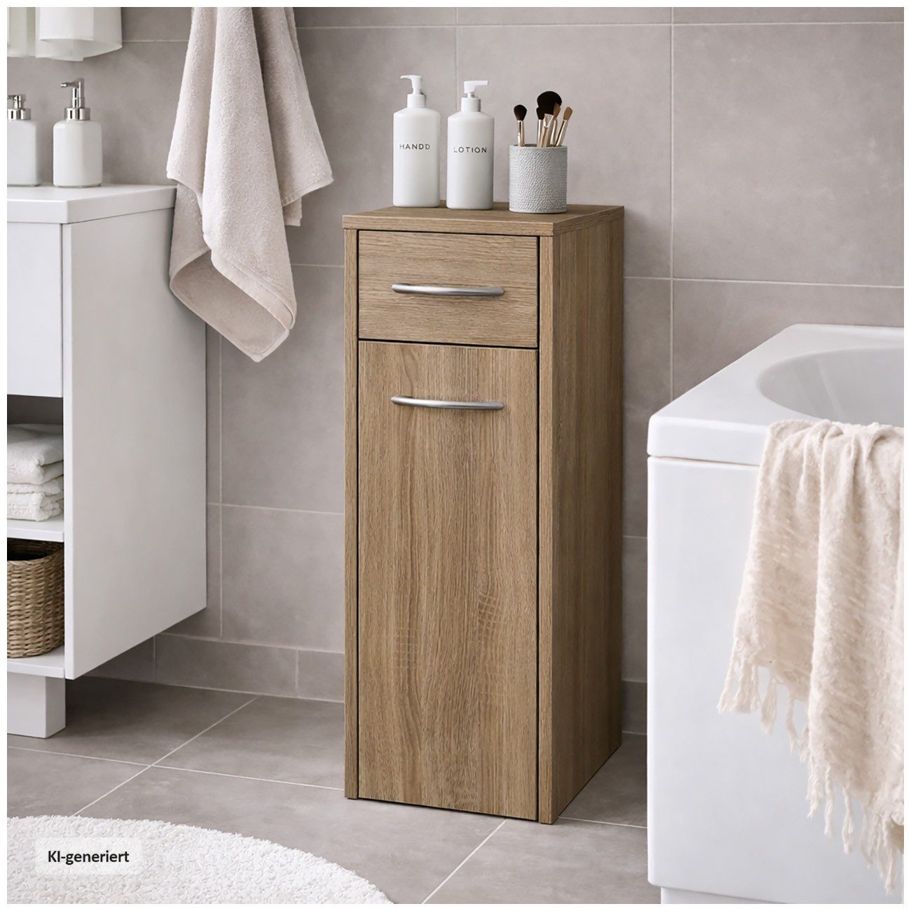 HTI-Living Midischrank Mehrzweckschrank schmal Thekla Sonoma (Stück, 1-St., 1 Schrank) Nischenschrank für Küche und Bad