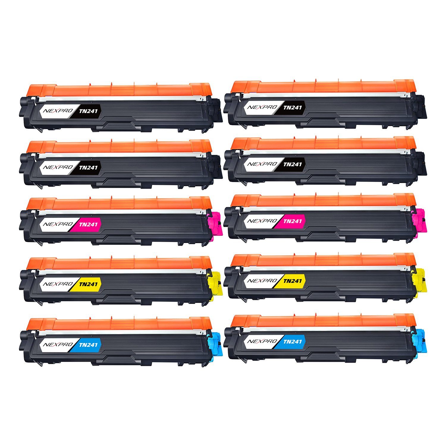 Seiten TN Toner HL3140CW 2200 TN Ersatz (Packung, TN-241 Tonerpatrone HL3152CDW Magenta Druckleistung 10er für TN-245 NEXPRO Seiten TN-241; Brother HL3142CDW, Schwarz TN-245), Gelb Brother 245 ca.2500 bis für Kompatibel Cyan 241 für