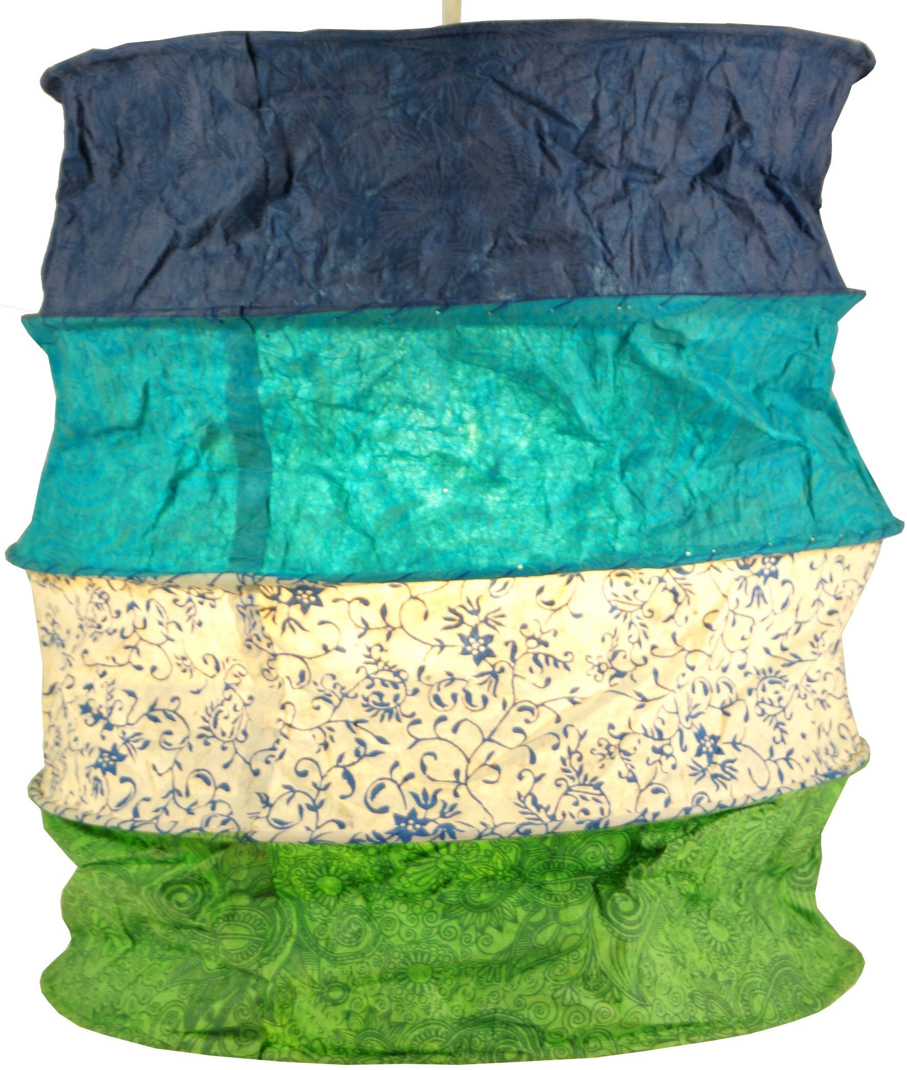 Guru-Shop Lampenschirm Runde Boho Papier Hängelampe, Lokta..