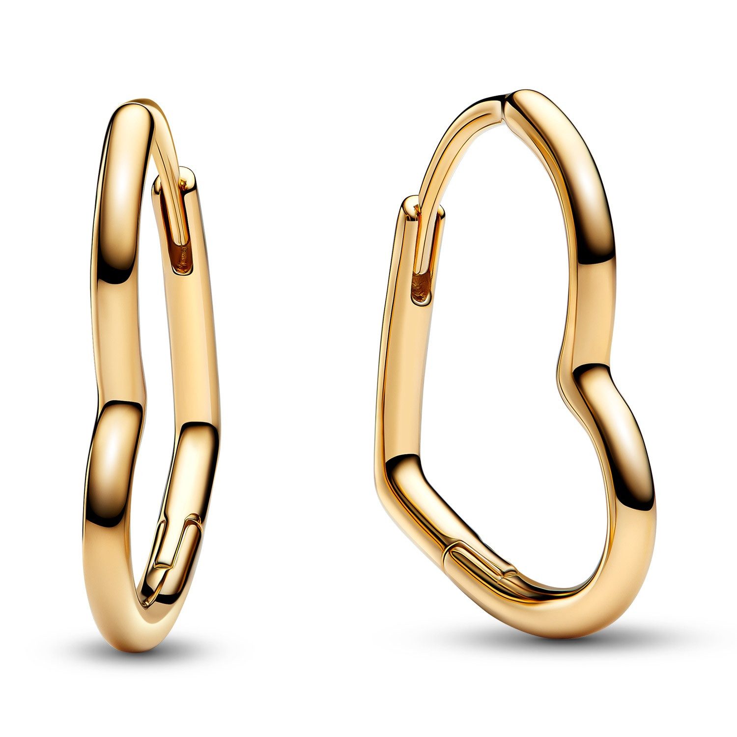 Pandora Paar Creolen Asymmetrisches Herz Goldfarben günstig online kaufen