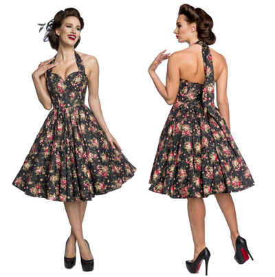 BELSIRA Sommerkleid 50er Jahre Pin Up Vintage Rockabilly Kleid Corsagenkleid Retro