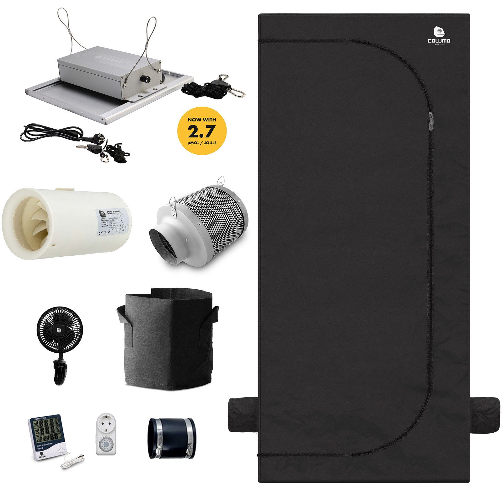 Green Spirit Gewächshaus Growbox Komplett Set 40x40 cm Growzelt 75W LED 1 P günstig online kaufen