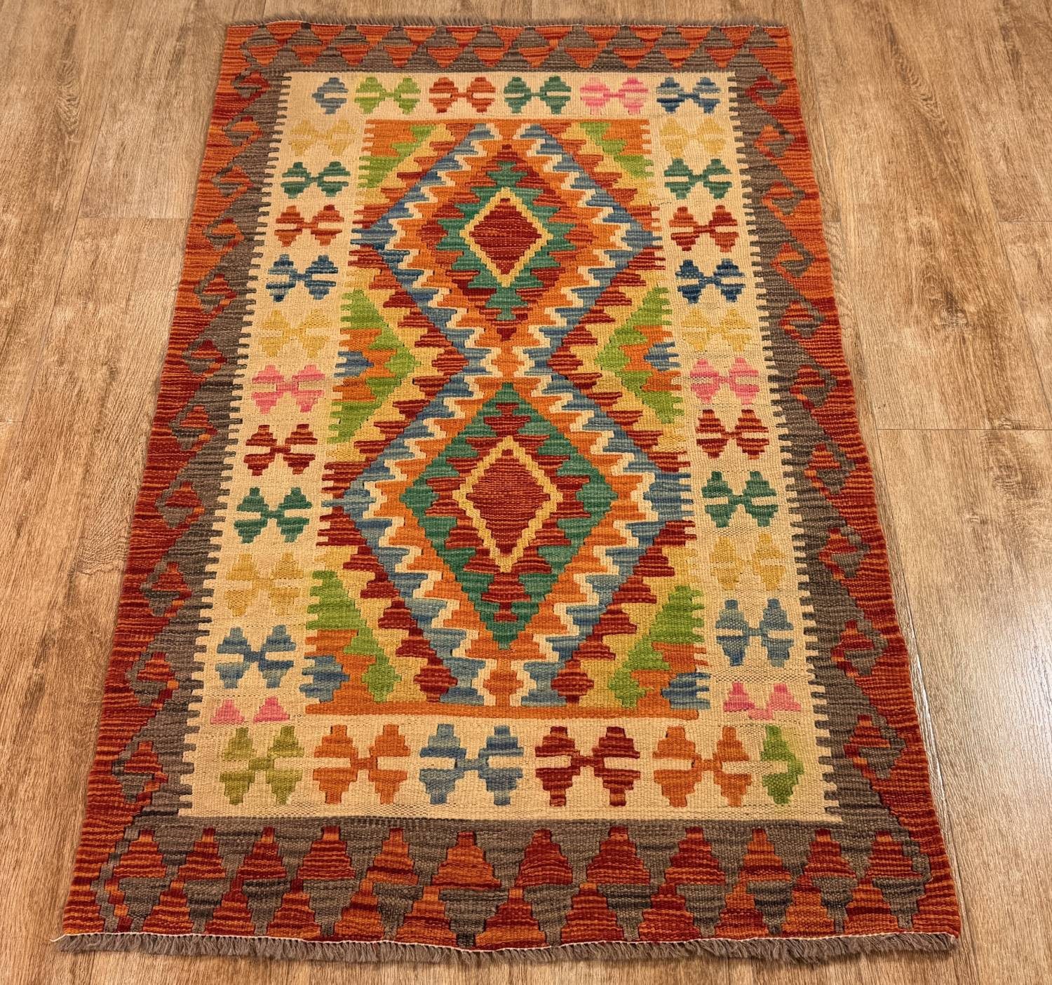 Rug Studios Teppich KELIM ORIGINAL HANDGEARBEITET, Rechteckig, Höhe: 5 mm, Handgewebt, 80 x 130 cm, Multi
