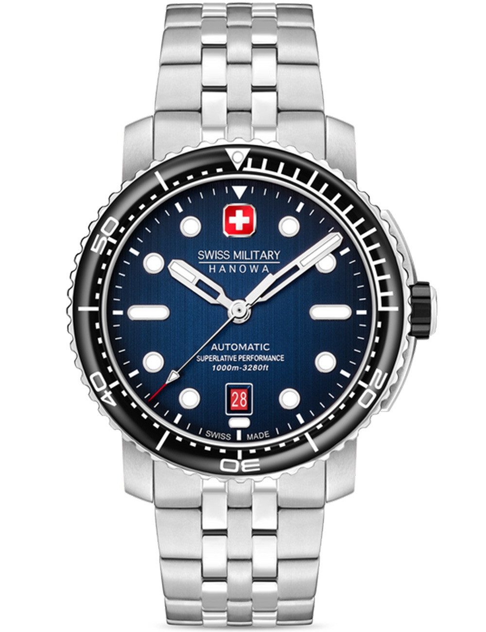 Swiss Military Hanowa Quarzuhr Swiss Military Hanowa SMWGL0002002-SET Мужчинамuhr Maitre Plongeur 44mm Swiss Military Hanowa SMWGL0002002-SET Мужчинамuhr Maitre Plongeur 44mm 10ATM