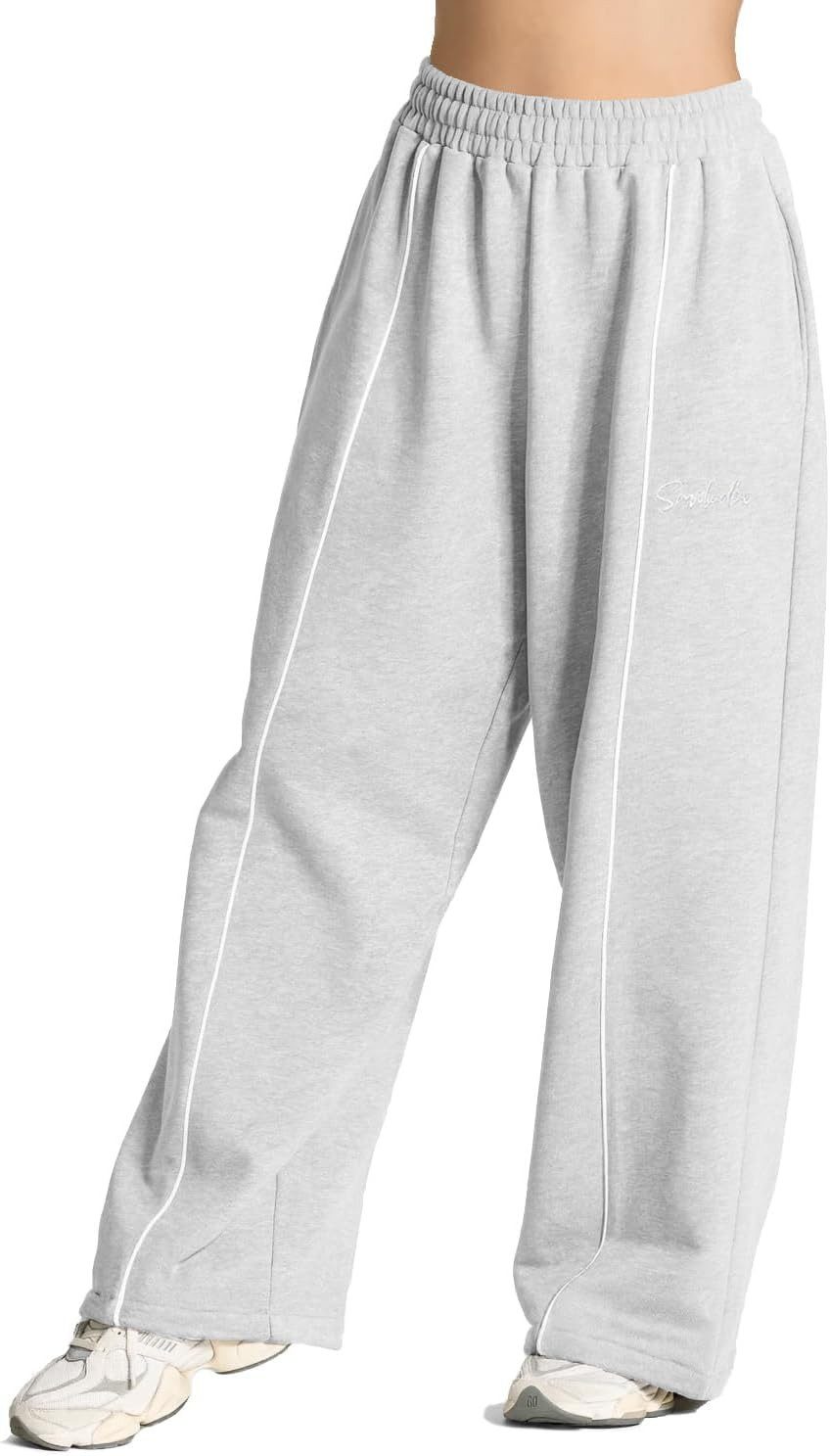Smilodox Jogginghose Damen Siara, Bequeme Freizeithose mit Seitentaschen Trainingshose mit verstellbarem Beinabschluss
