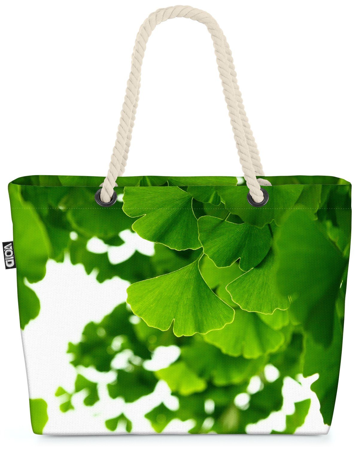 VOID Strandtasche (1-tlg), Ginkgo Biloba Baum Garten gingko baum blatt ärztin grün natur hinterg