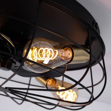 Lampenwelt Deckenventilator, Deckenventilator Wohnzimmerleuchte Metall Timer Fernbedienung D 48,5cm