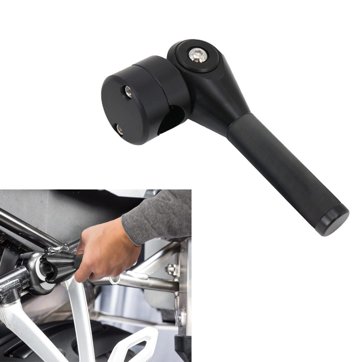 Motorradheber Hebe / Aufbock Griff für BMW R 1200 GS / R 1250 GS 13-23 HG22 schwarz