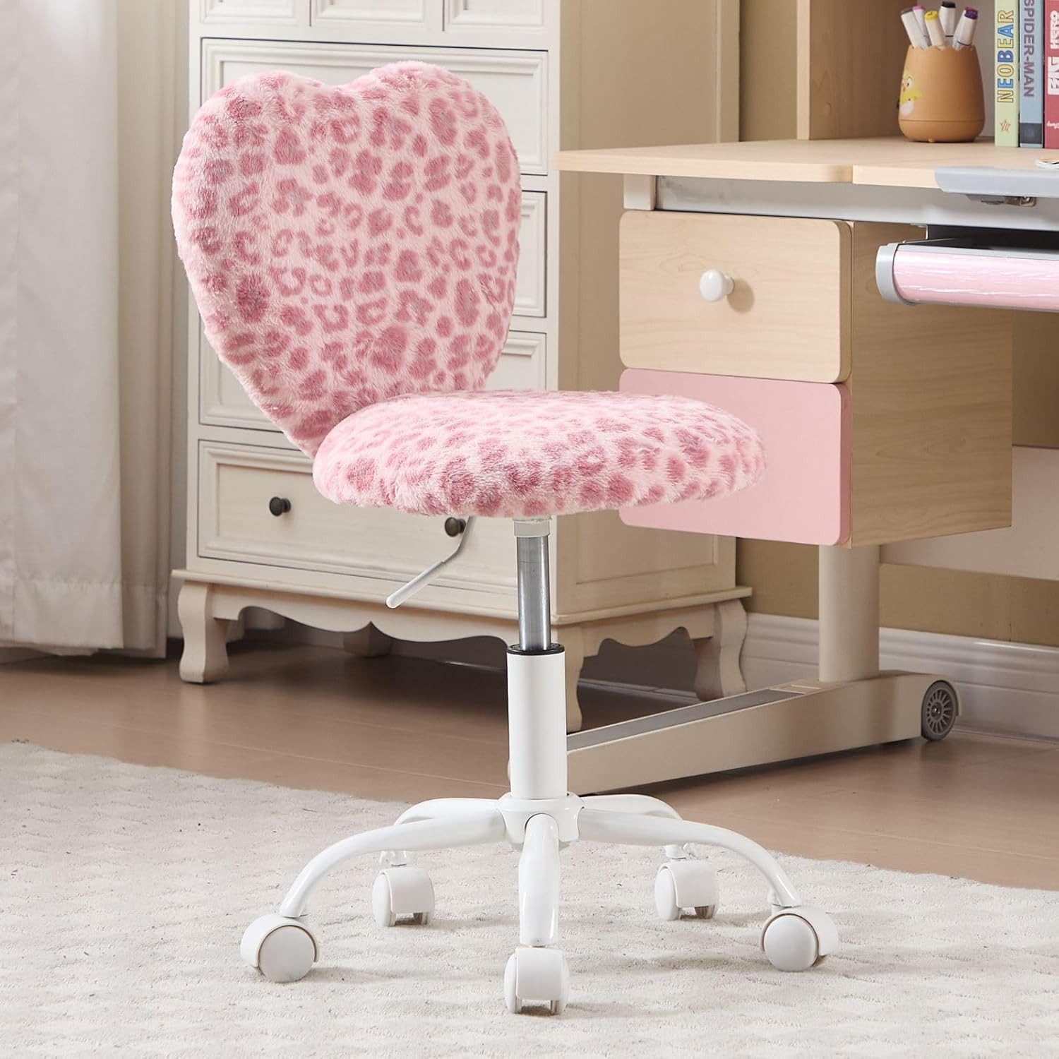 WAHSON OFFICE CHAIRS Schreibtischstuhl Kinderdrehstuhl aus Kunstfell, höhen günstig online kaufen