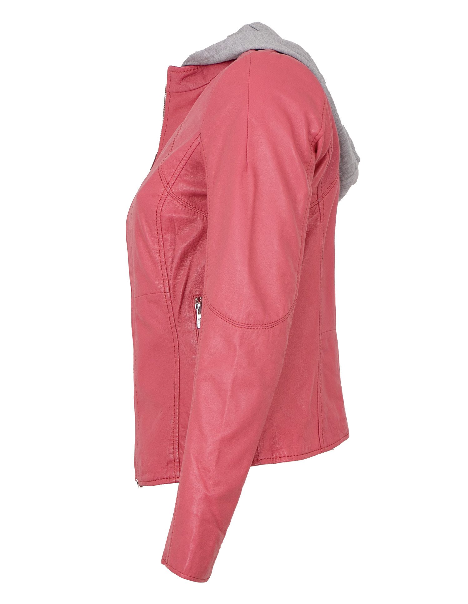 Jilani Lederjacke Aspyn-1 Jilani - Damen Lederjacke Lammnappa Kapuze coral günstig online kaufen