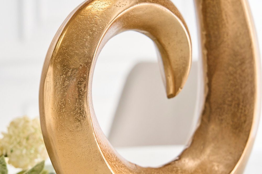 Dekovase gold Dekoration groß · 1 · Tisch · (Einzelartikel, · St), WAVE Metall riess-ambiente Wohnzimmer 47cm