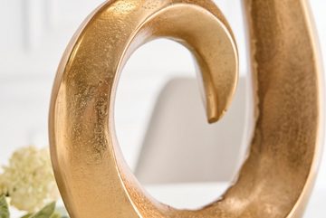 riess-ambiente Dekovase WAVE 47cm gold (Einzelartikel, 1 St), Wohnzimmer · Dekoration · groß · Tisch · Metall