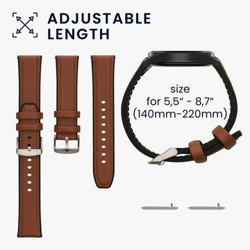 kwmobile Uhrenarmband Sportarmband für Huawei Watch GT4 (46mm) / Watch Buds, Leder Fitnesstracker Ersatzarmband Uhrenverschluss