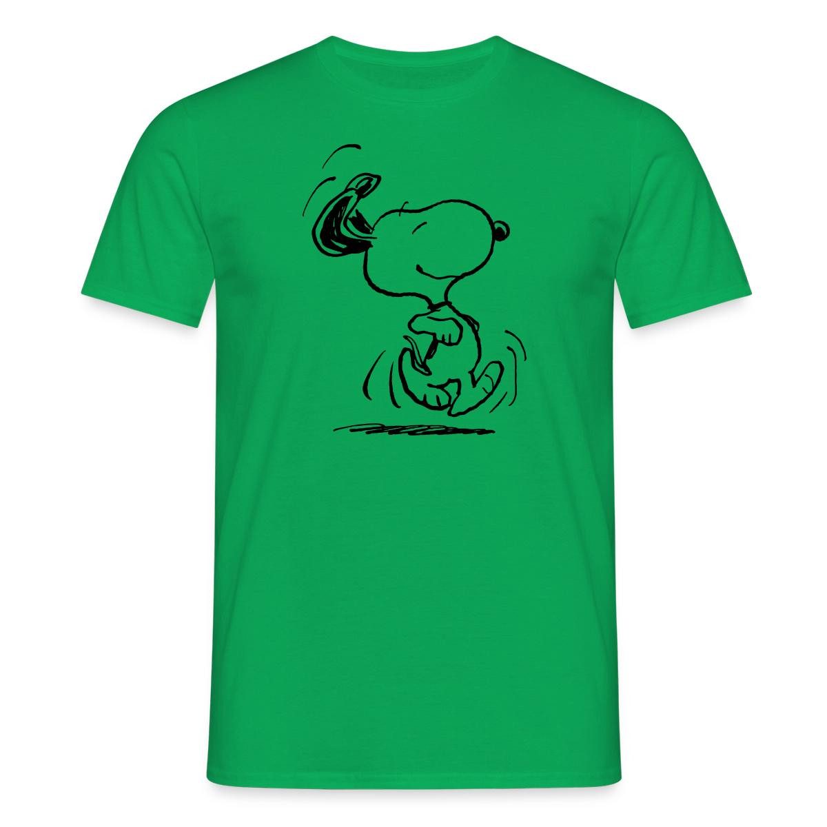 Spreadshirt T-Shirt Peanuts Snoopy Happy Männer T-Shirt (1-tlg)