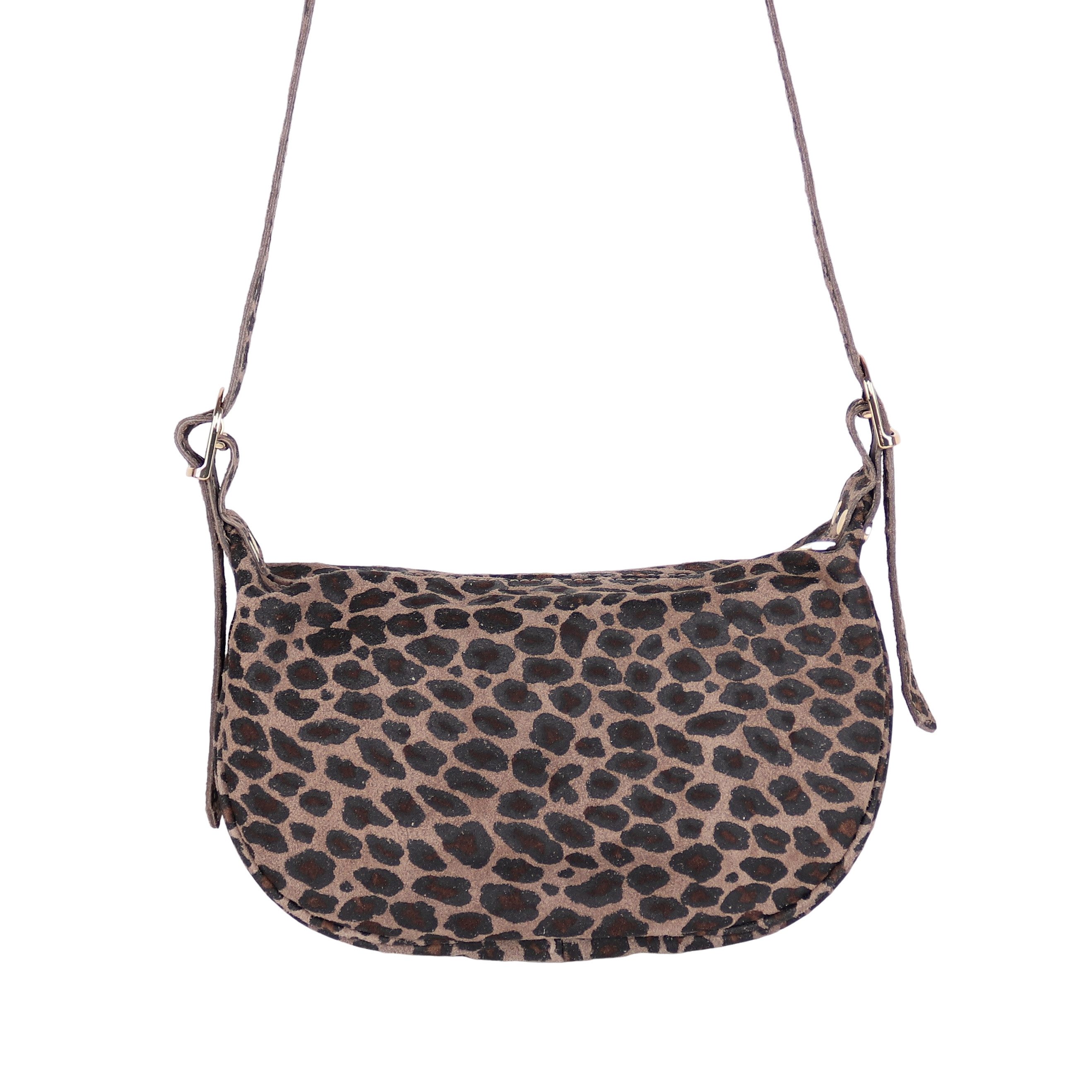 MIRROSI Umhängetasche Damen Crossbody Bag, Wildleder Echtleder Made In Italy, Mittelgroße Damen Tasche 26x16x10cm – Bild 3 von 5