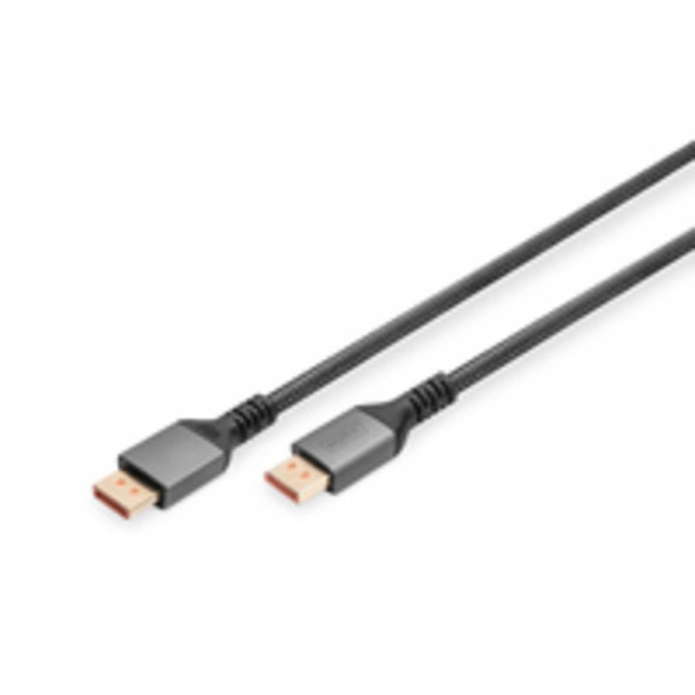 Digitus DisplayPort 2.1 Kabel – 16K @60Hz / 8K @120Hz / 4K @240Hz HDMI-Kabel, 8K UHD, Aluminium-Stecker, doppelt geschirmt, Rund, Simplex, vergoldet