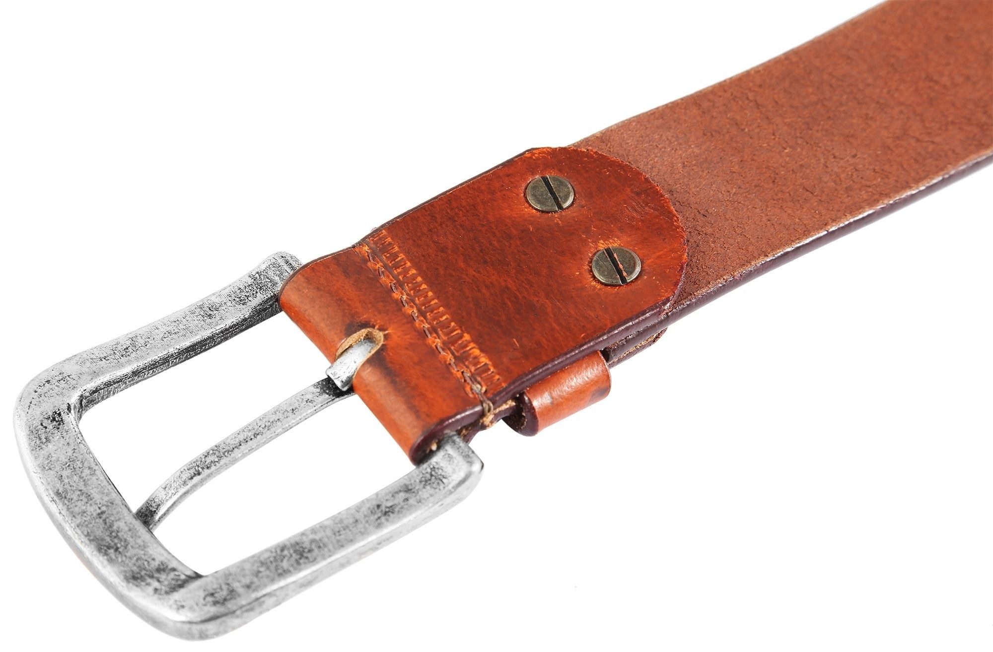 Leonardo Verrelli Ledergürtel hochwertiges Echt Leder, hellbraun, 80 cm - 150 cm (Bundweite) Herren GÃ¼rtel