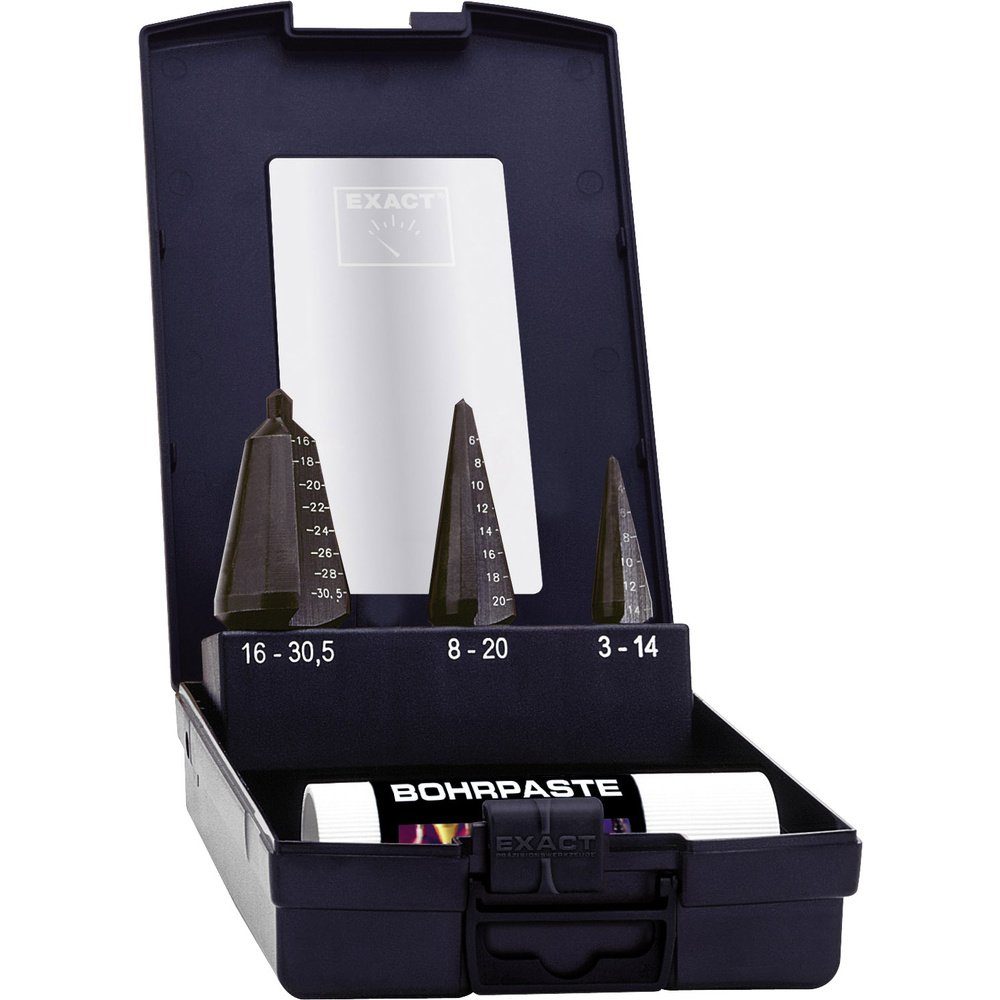 Exact Metallbohrer Exact 1605209 HSS Schälbohrer-Set 3teilig TiAIN 3-Flächenschaft 1 S