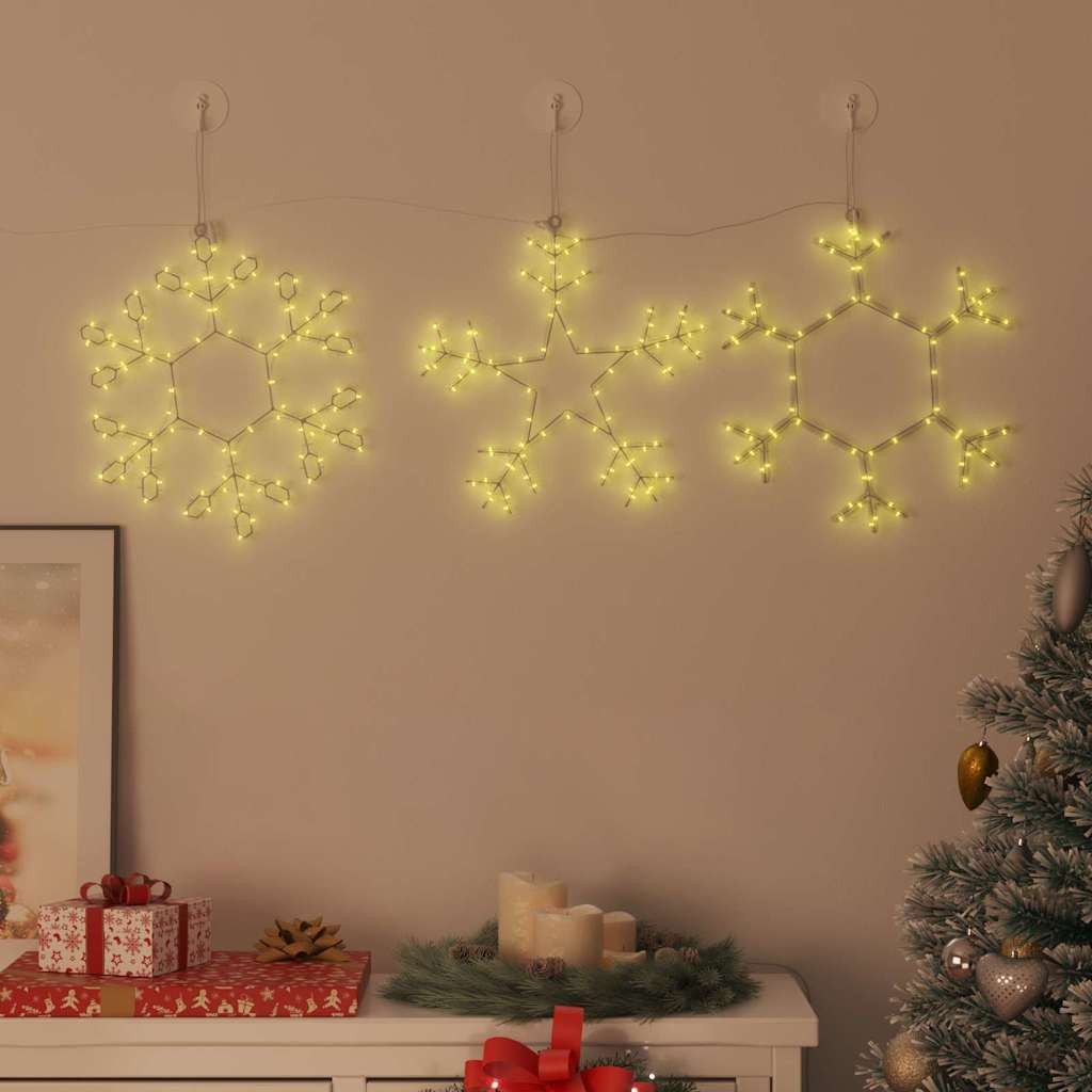 vidaXL Dekolicht 44,5 x 38 cm Licht-Dekoration Weihnachts-Schneeflocke mit 252 LEDs War