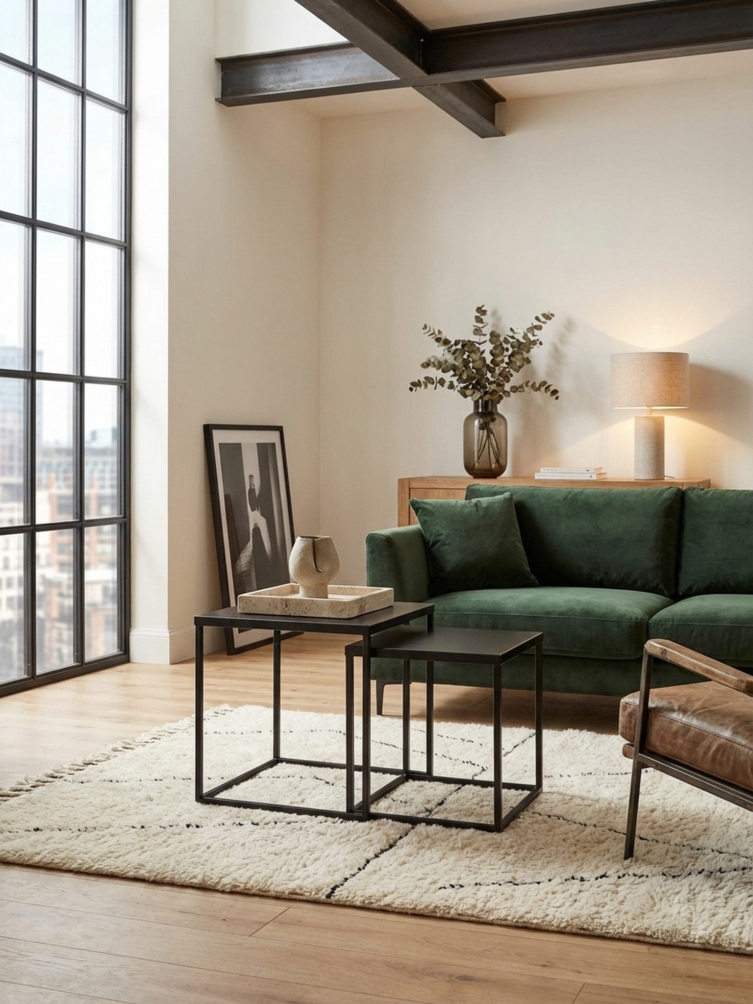KADIMA DESIGN Satztisch 2er-Set Beistelltische im Industriestil, stabil & rutschfest