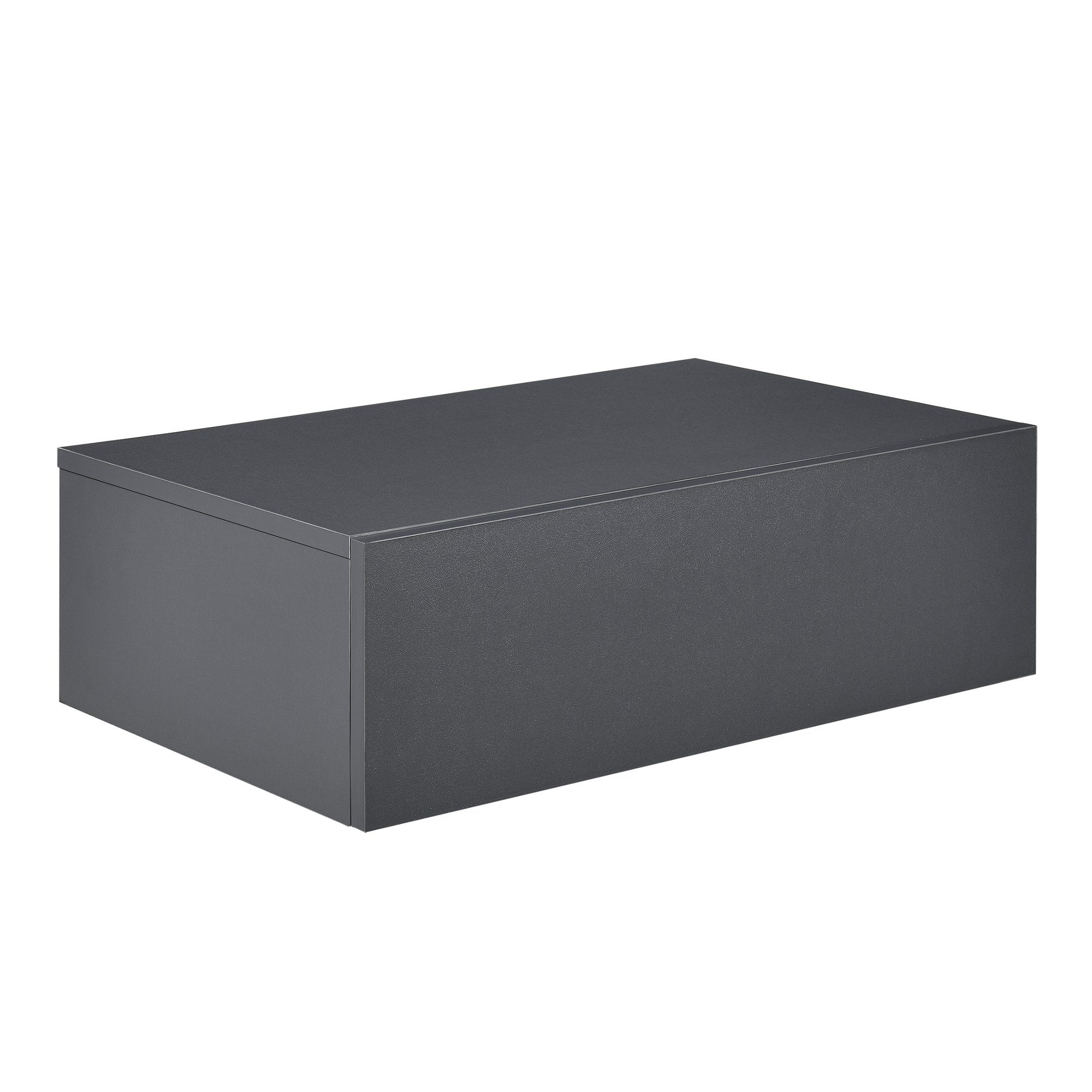 en.casa Nachtschrank »Oslo« in 2er Set mit Schublade 46x30x15cm Dunkelgrau – Bild 5 von 5
