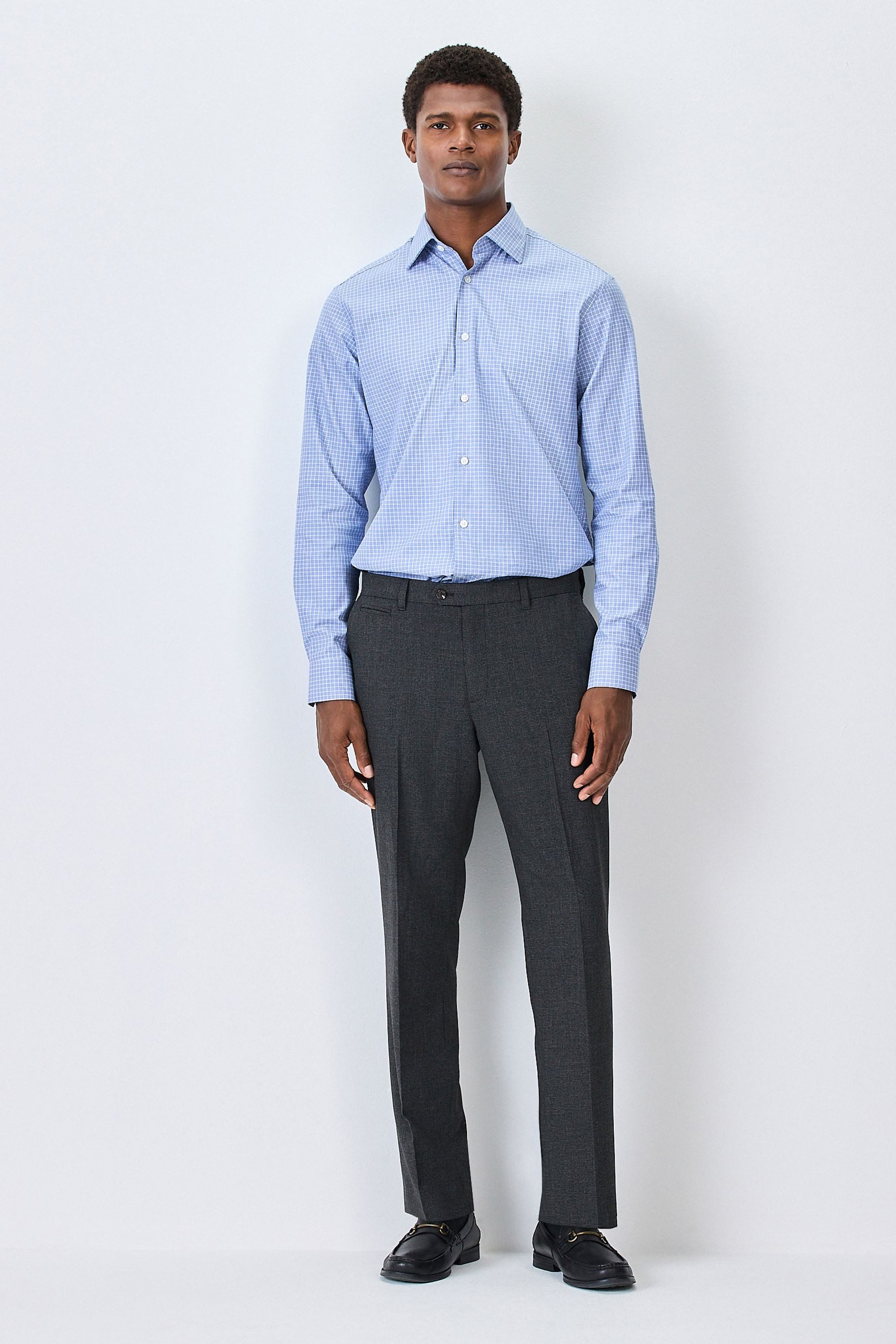 Next Stoffhose Slim Fit Hose mit seitlichem elastischen Innenbund (1-tlg)