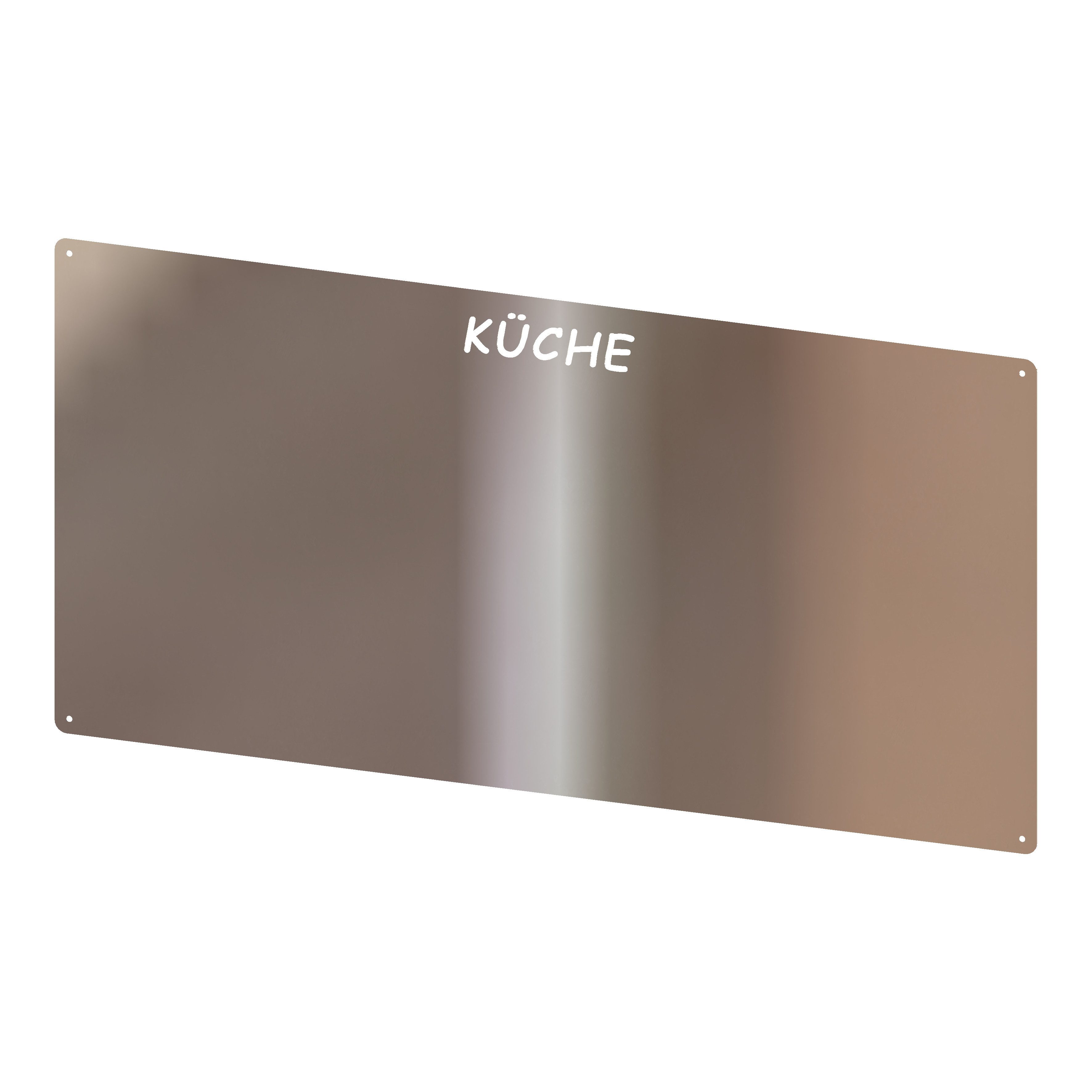 Feuerfest 123 GmbH Magnettafel Magnettafel aus Edelstahl "Motiv Küche" 800x400mm