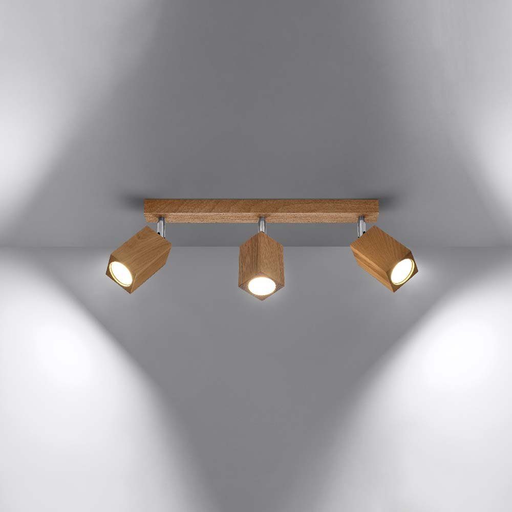 Eiche etc-shop Deckenspot, 45 LED cm L Deckenstrahler Deckenleuchte Holzlampe