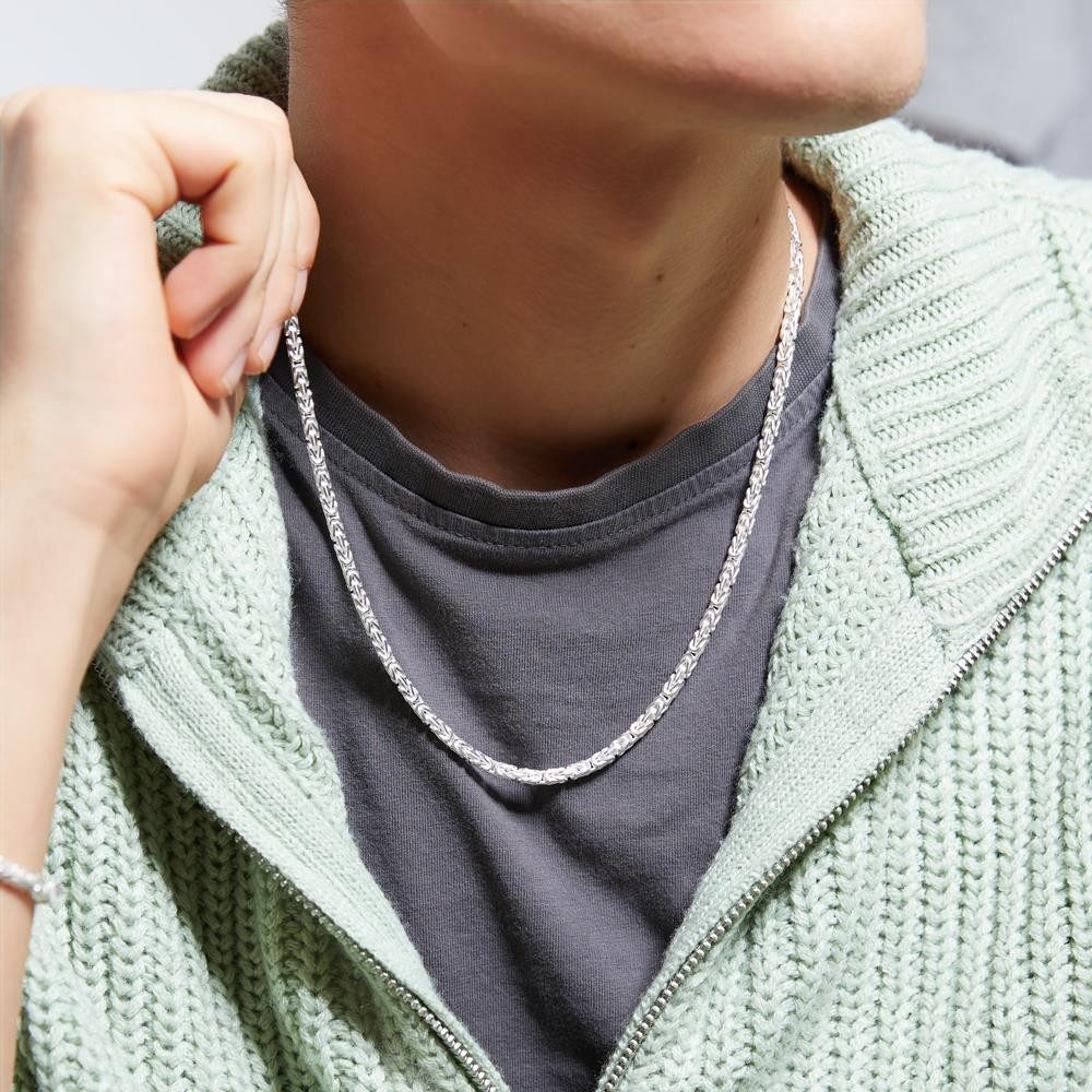 JEWLIX Königskette aus Sterlingsilber in 3,2 mm Stärke, vierkant Design KK0 günstig online kaufen