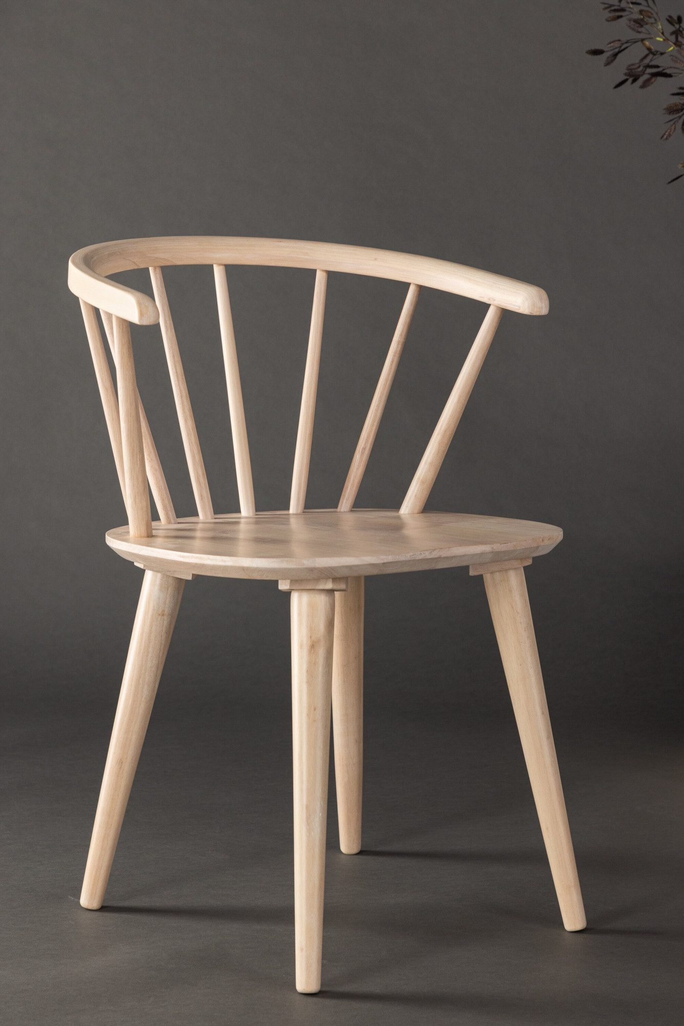 Venture Home Esszimmerstuhl Bobby, 2er-Set Esszimmerstühle aus Gummibaumholz, modern (2 St), Holzstuhl, Massivholz, abgerundete Form, einladend, skandinavisch